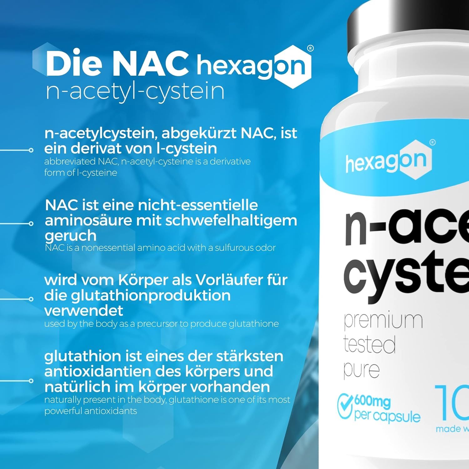 Hexagon NAC N-Acetyl-Cystein Kapsel