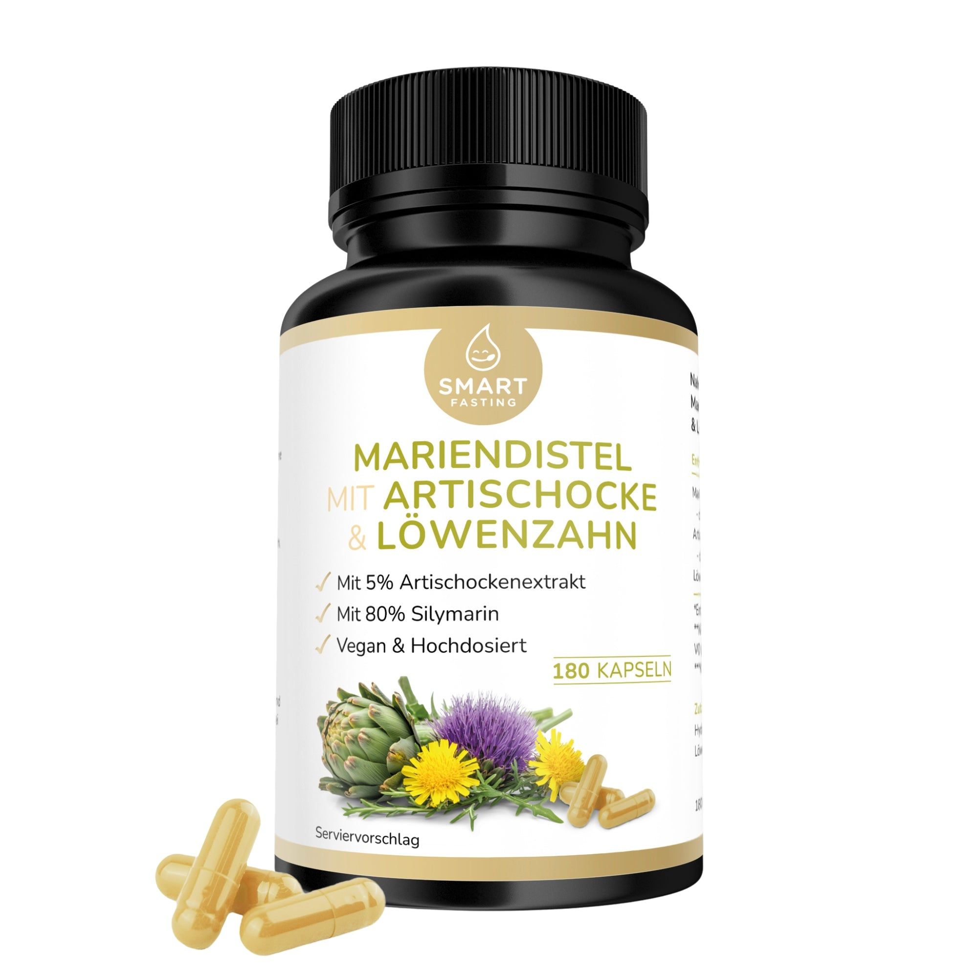 Mariendistel MIT Artischocke & Löwenzahn Kapseln 180 St