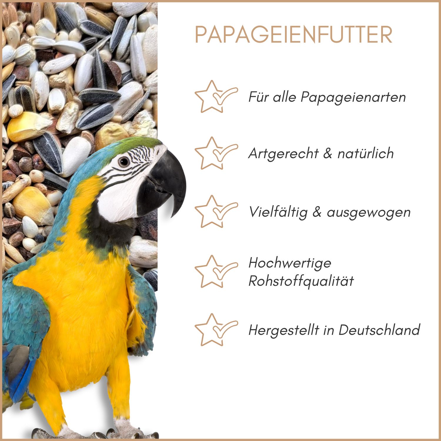 Supravit Papageienfutter, Futtermischung für Papageien Aller Arten
