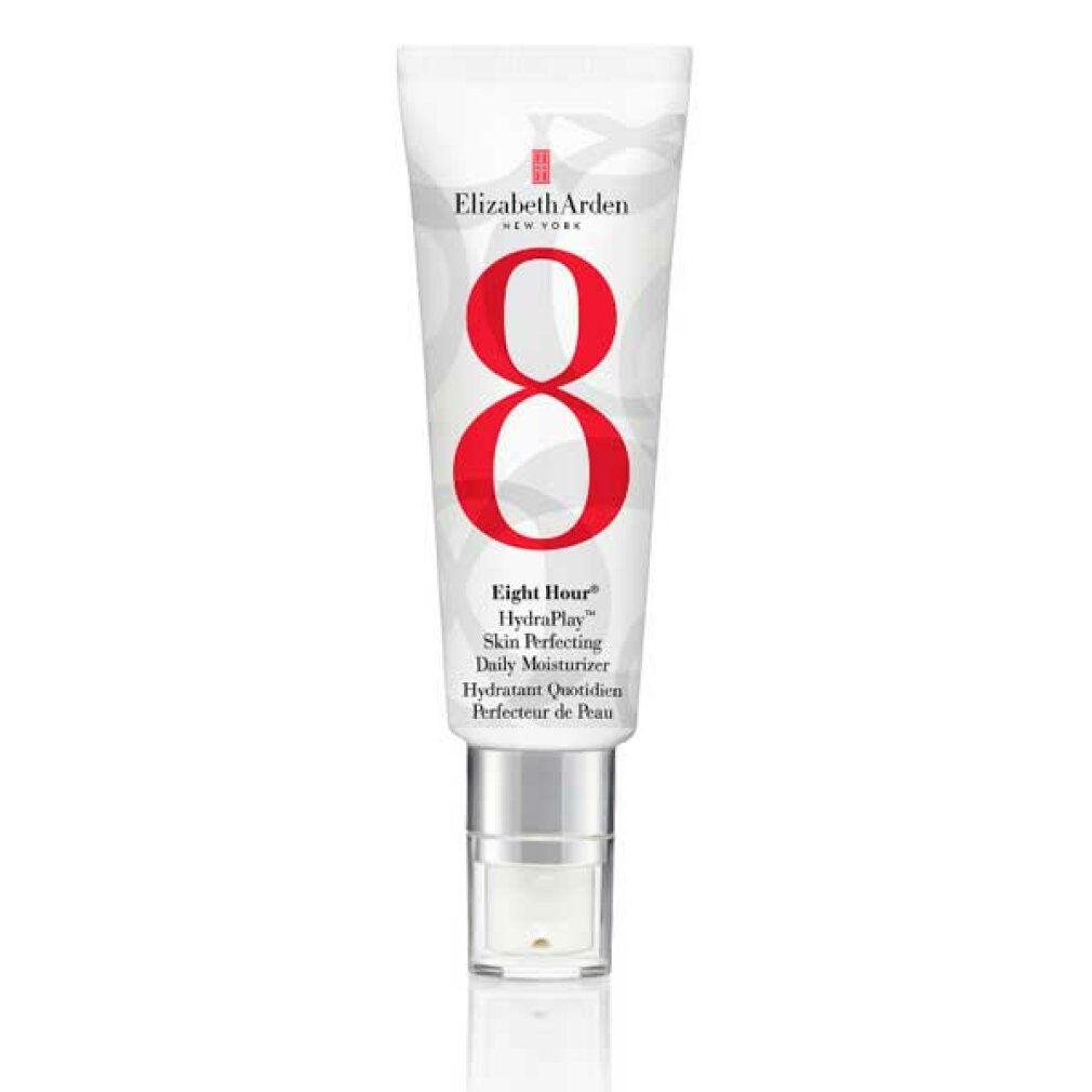 Weiße Tube mit roter '8' und Schriftzug 'Elizabeth Arden'. Produktname und Text darunter.