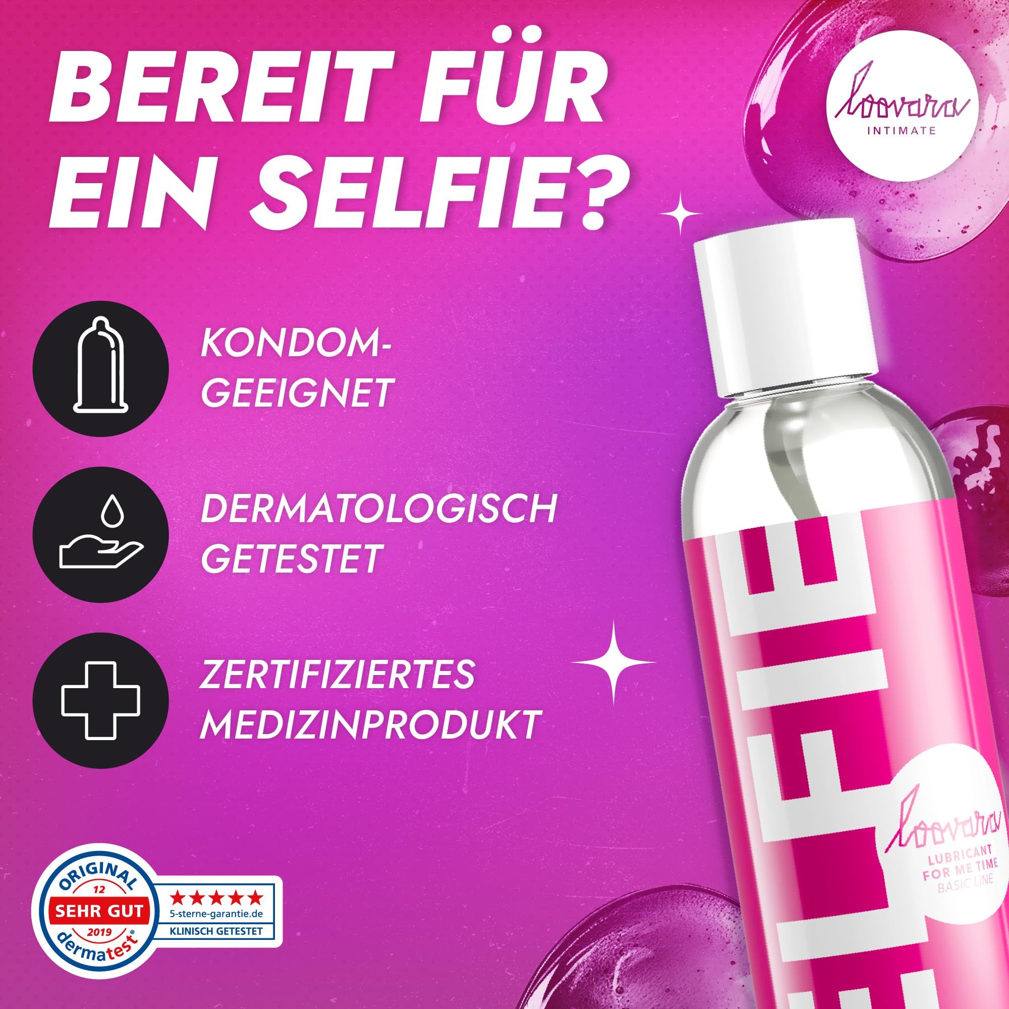 LooVara Gleitgel: "Aloe" und "Selfie" Varianten.