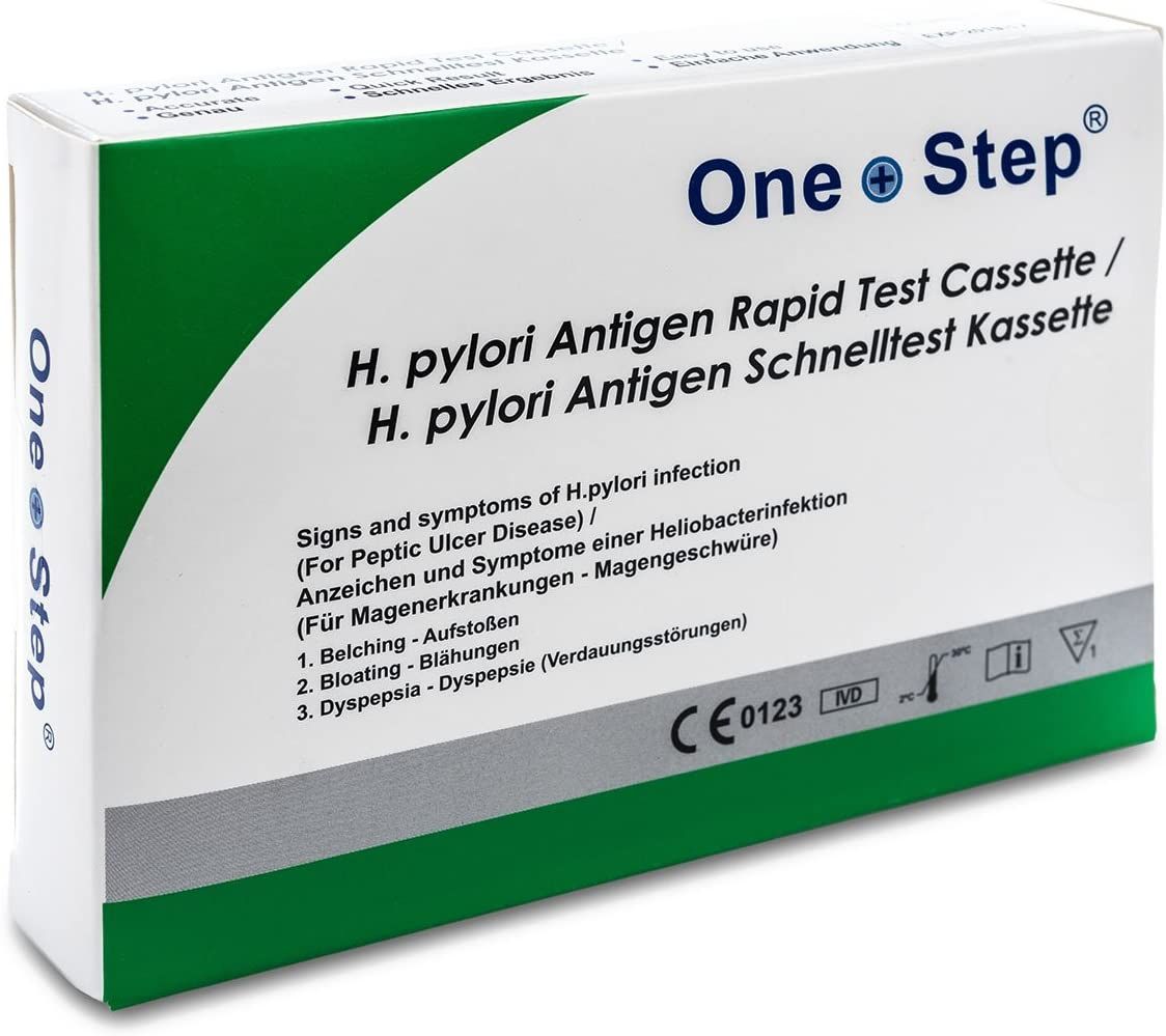 One+Step Helicobacter Pylori Magenkeim Test (Stuhl) Schnelltestkassette - Selbsttest für Zuhause 2 St