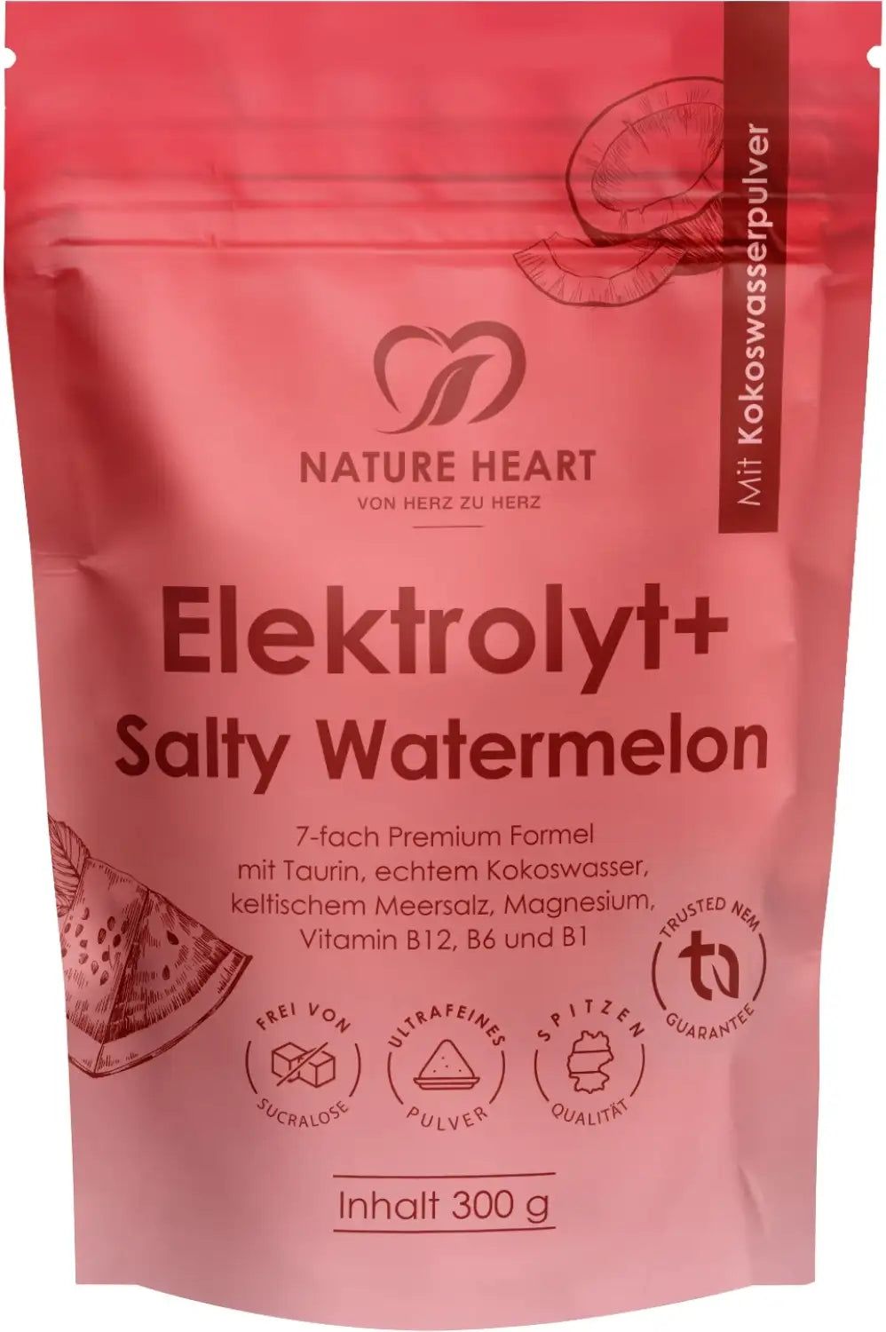 Nature Heart Elektrolyt+ Watermelon 300 g Pulver