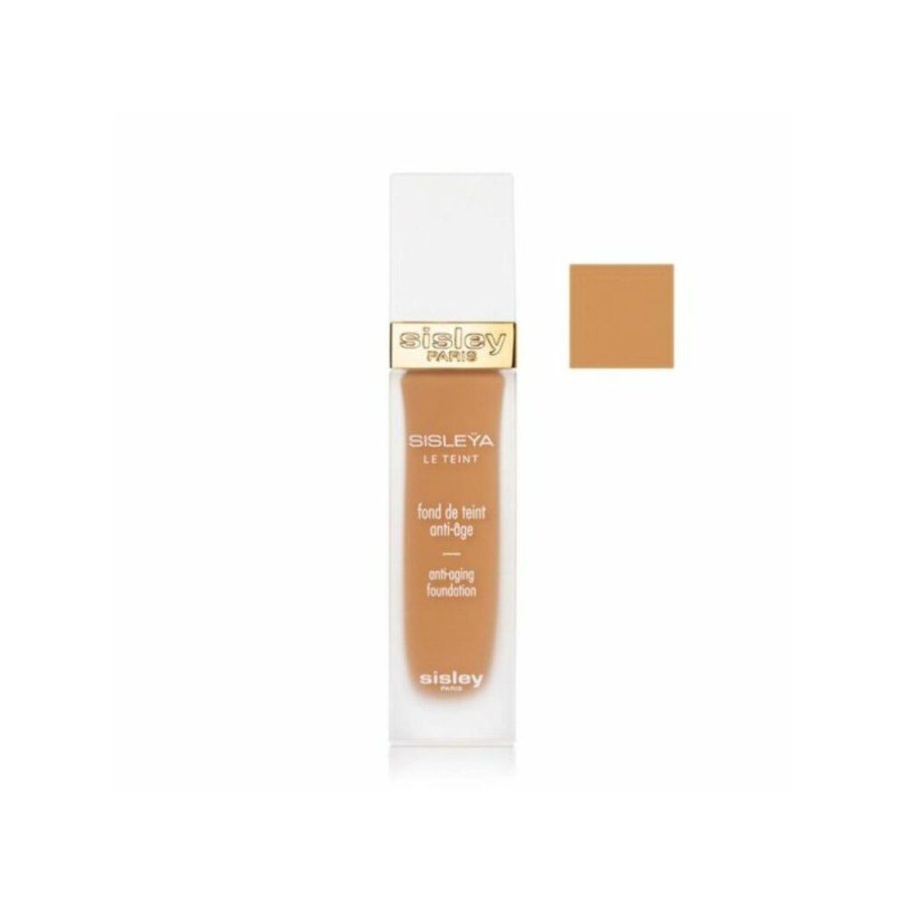 Sisley Sisleya Le Teint Foundation mit Farbprobe. Goldener Schriftzug Sisley Paris. Anti-Aging-Foundation.
