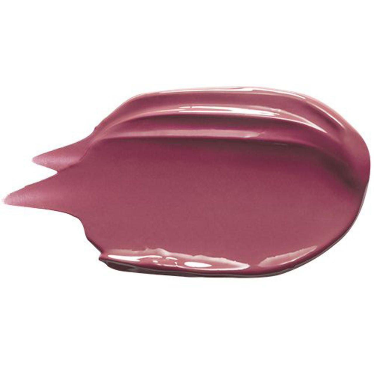 Lippenstift-Swatches. Glänzende, rosa Lippenstiftfarbe. Auf weißem Hintergrund.