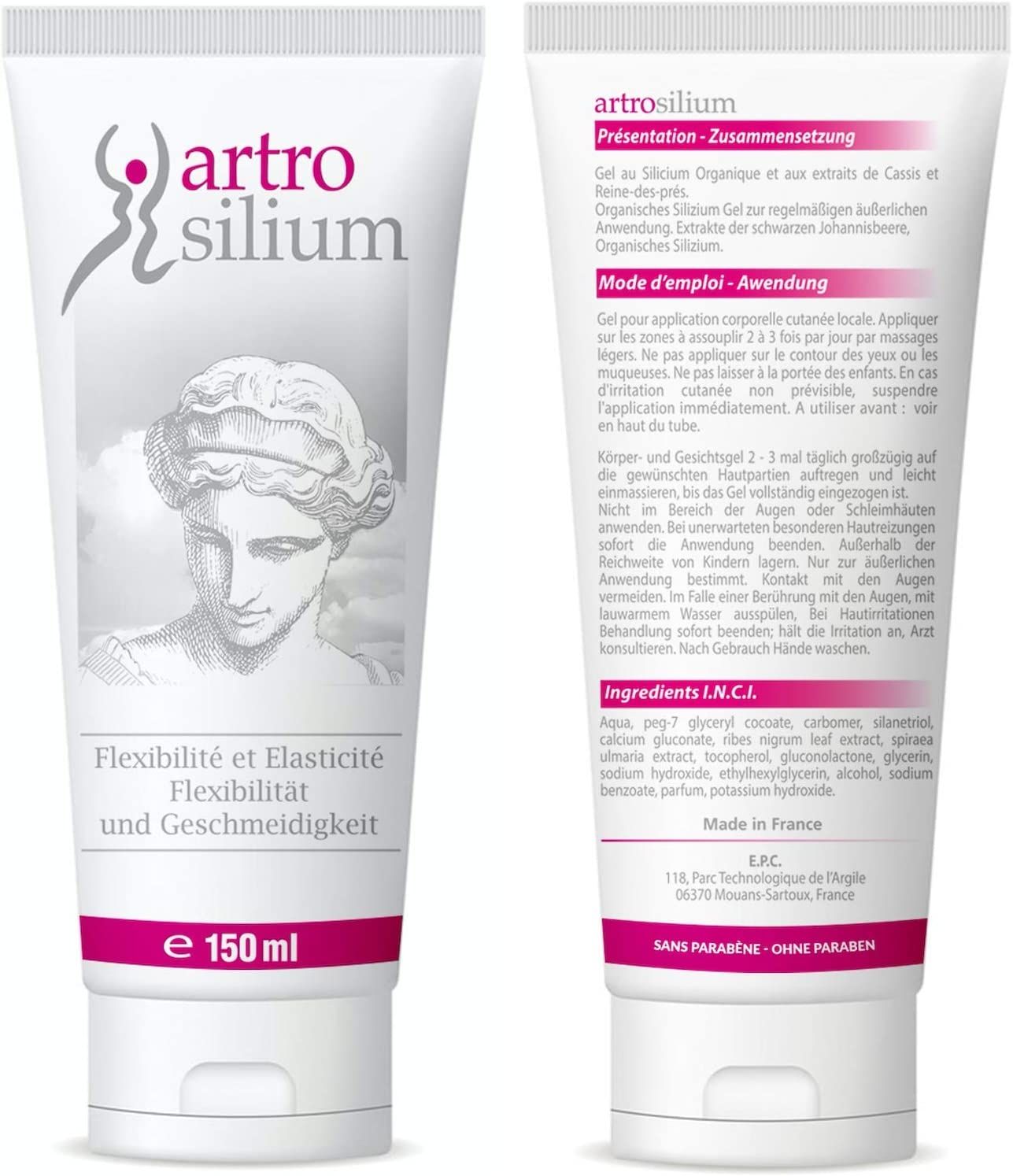 Artrosilium Organisches Silizium Gel - Silicium Gelenk Gel zum Einmassieren