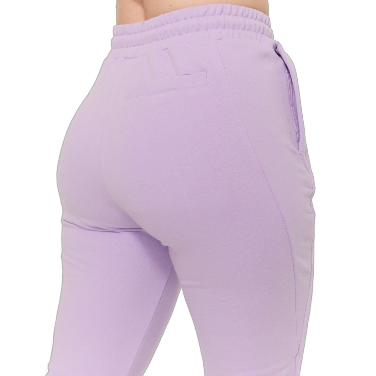 GymBeam Jogginghose Damen Slim mit Kordelzug und Reißverschlusstaschen Lavender