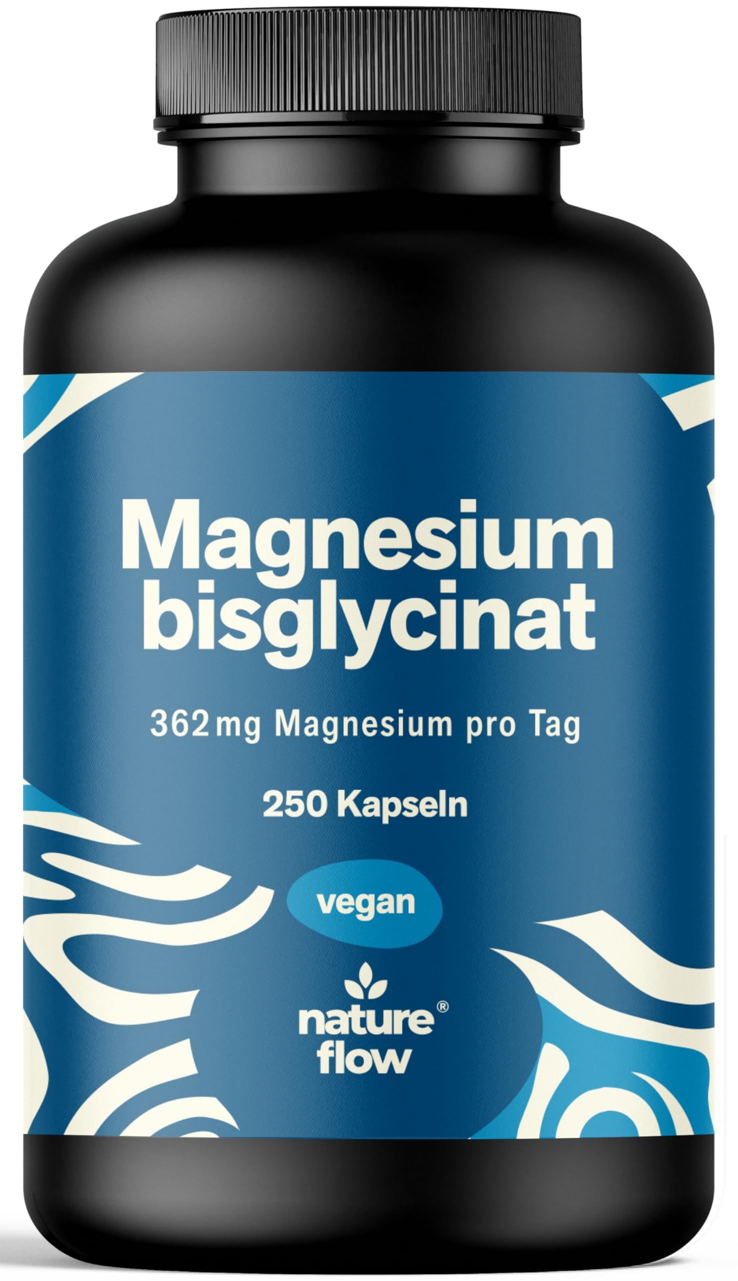 Magnesium Bisglycinat Hochdosiert - 250 Kapseln - Nature Flow