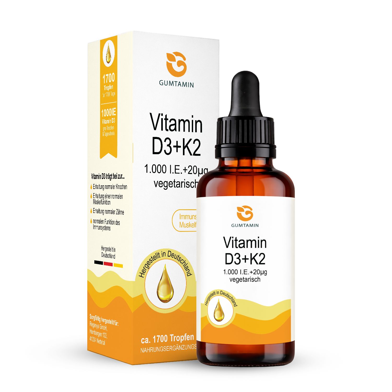 Gumtamin Vitamin D3 K2 Tropfen 50 ml