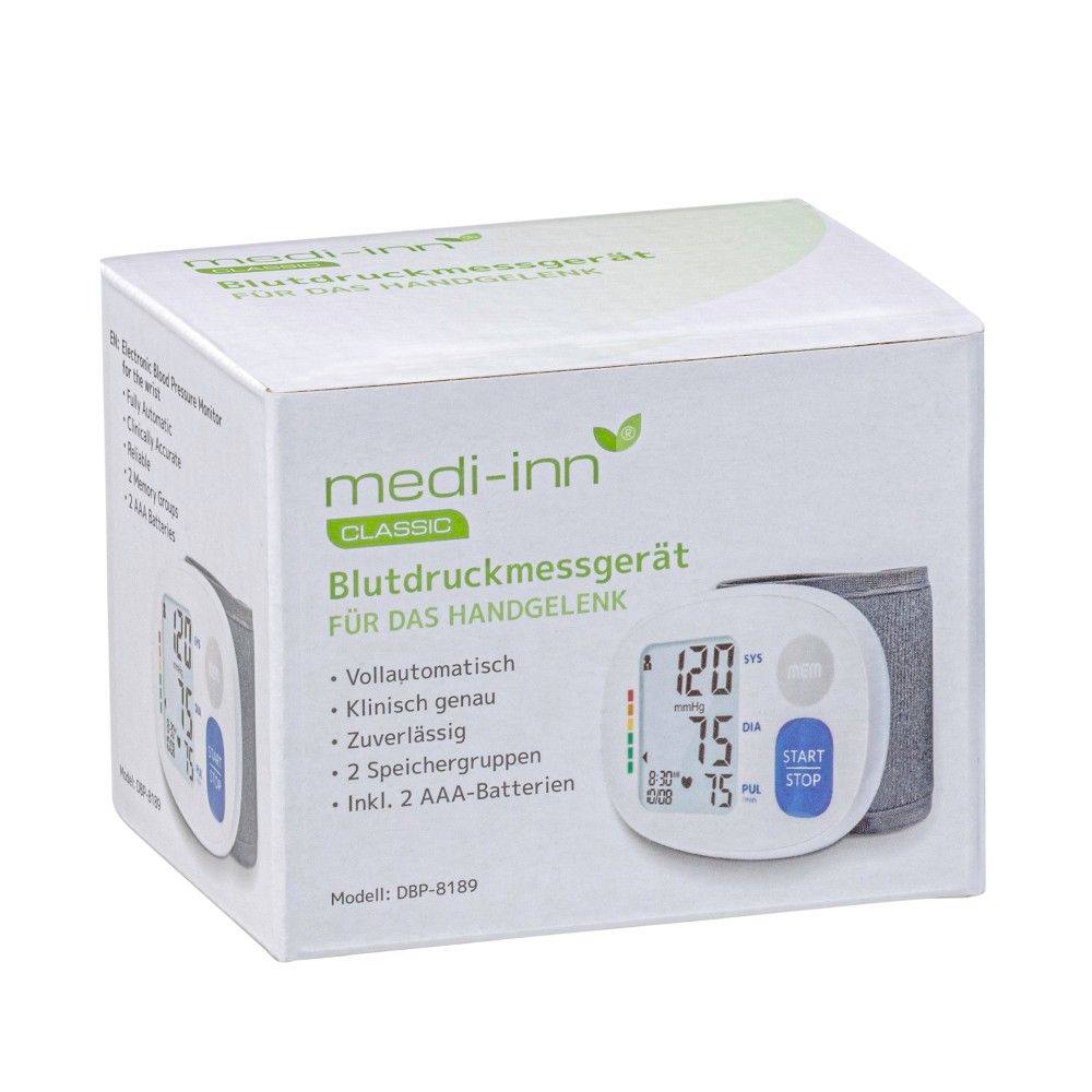 Medi-Inn Blutdruckmessgerät Handgelenk, vollautomatisch, digital