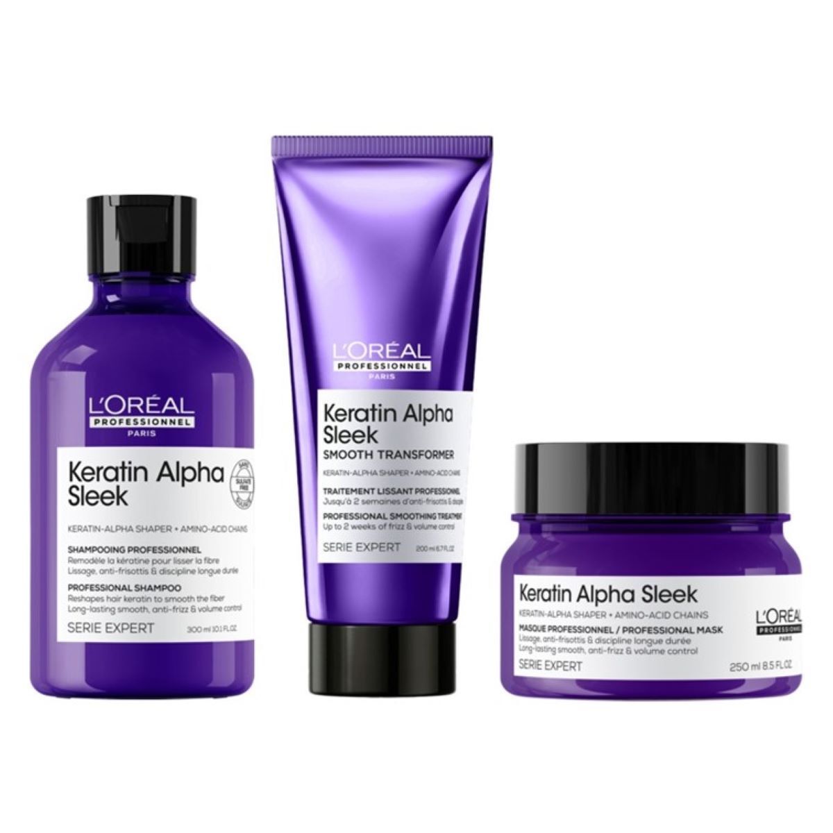 L'Oreal Professionnel Keratin Alpha Sleek Bundle Maske 750 ml