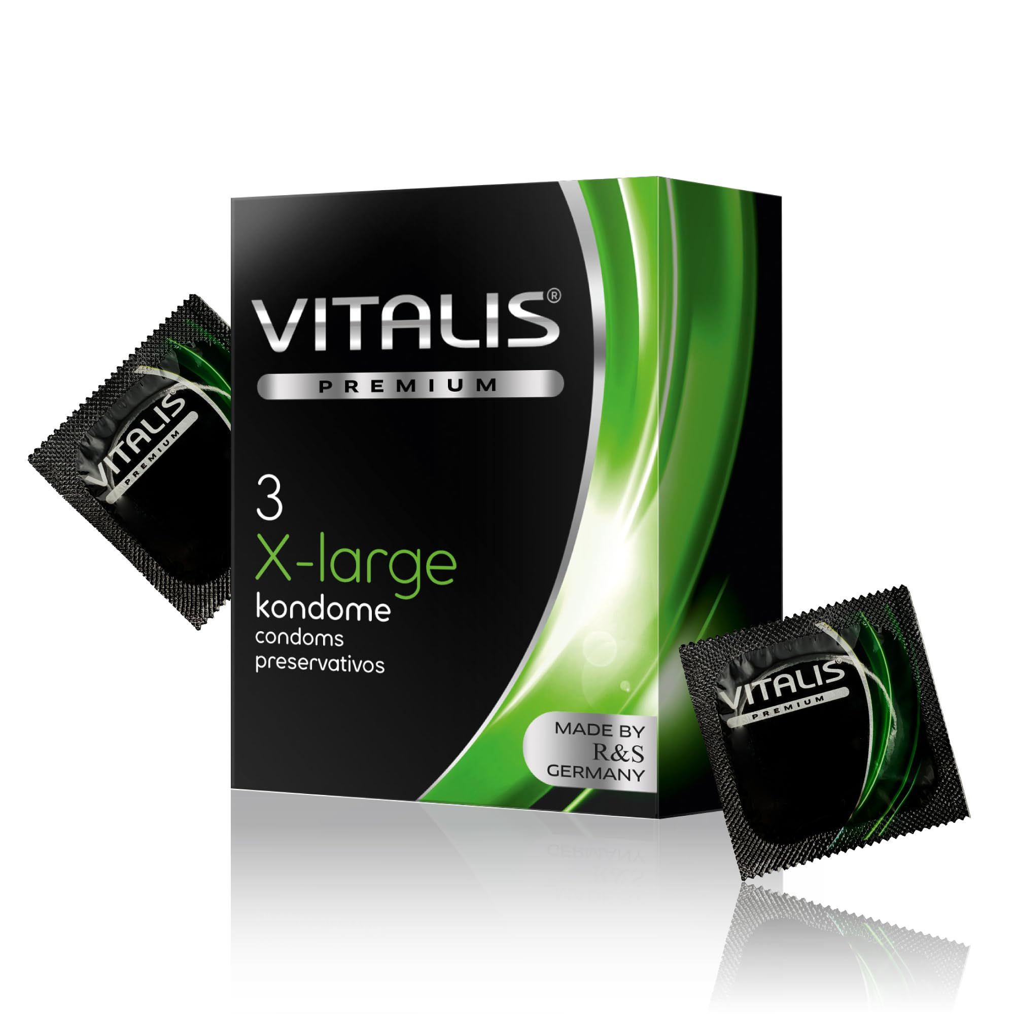 Vitalis Premium X-Large Kondom-Packung, 3 Stück.