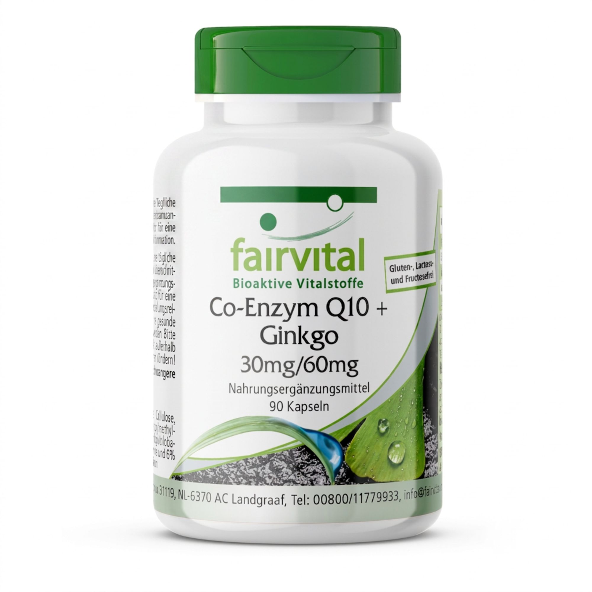 Fairvital Co-Enzym Q10 + Ginkgo Kapseln, 90 Stück.