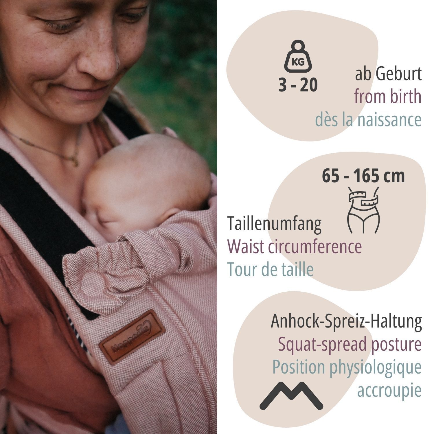 Hoppediz Babytrage Bondolino b.pure
