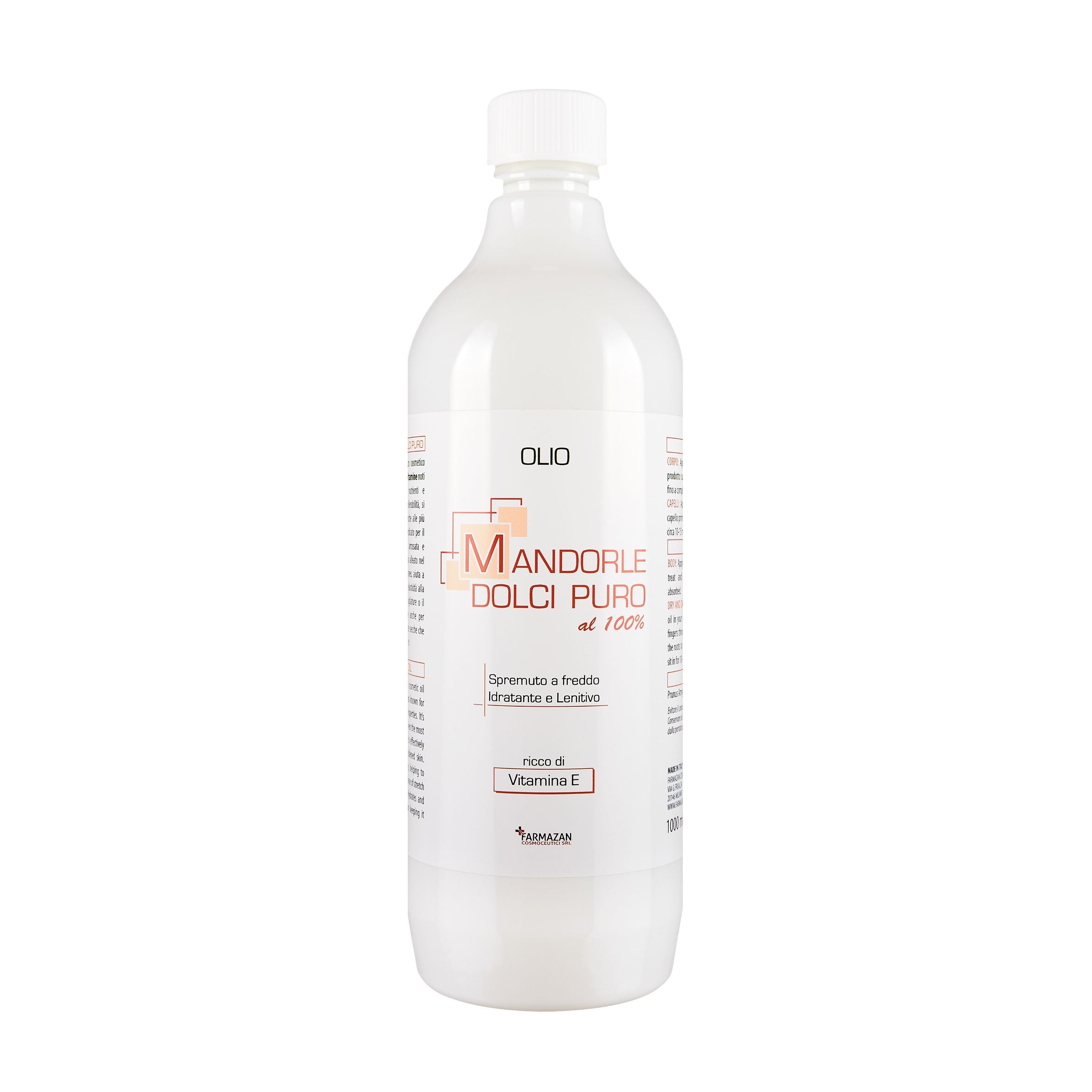 FARMAZAN Olio di Mandorle Dolci Puro al 100% 1000 ml