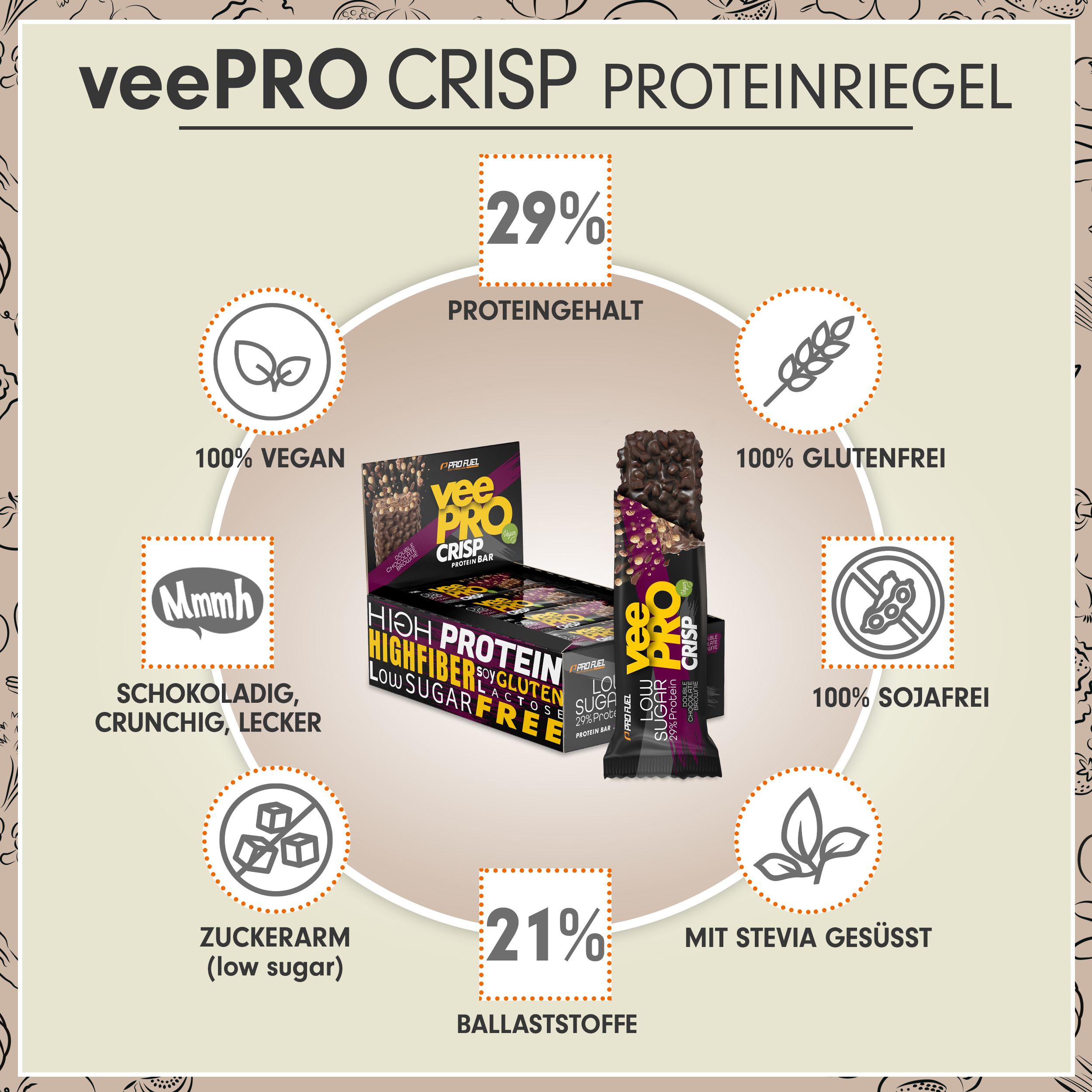 ProFuel - veePRO Crisp Proteinriegel 12x68 g Riegel