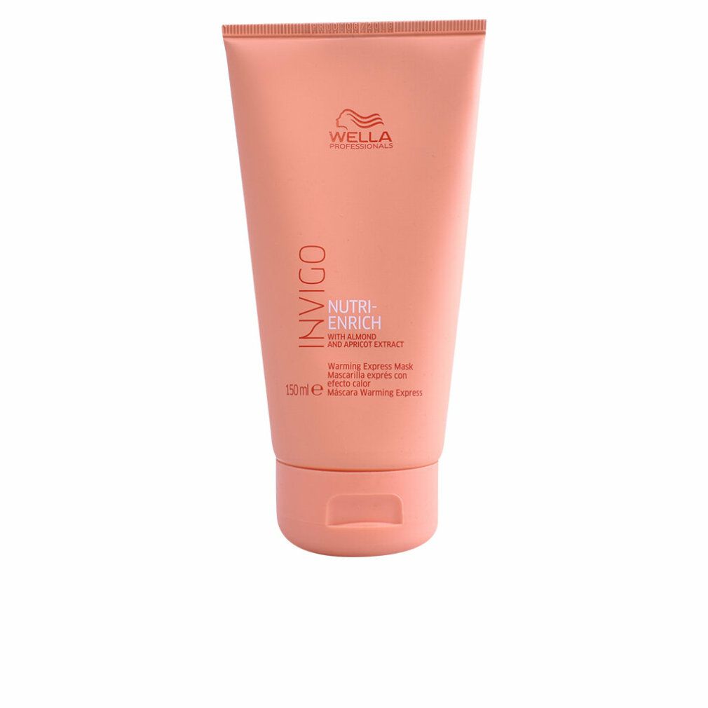Wella Invigo Nutri Enrich Mask. Rosa Tube, Schriftzug Invigo, Nutri-Enrich, 150ml. Aprikosenextrakt.