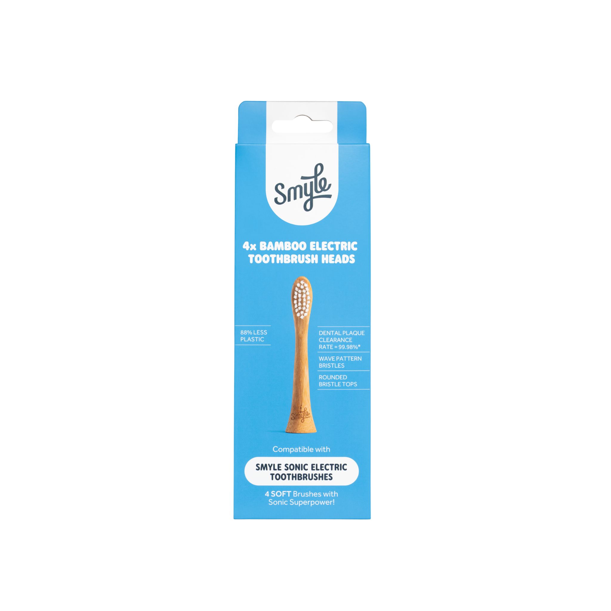 Smyle 4er-pack Weiche Bambus-bürstenköppe