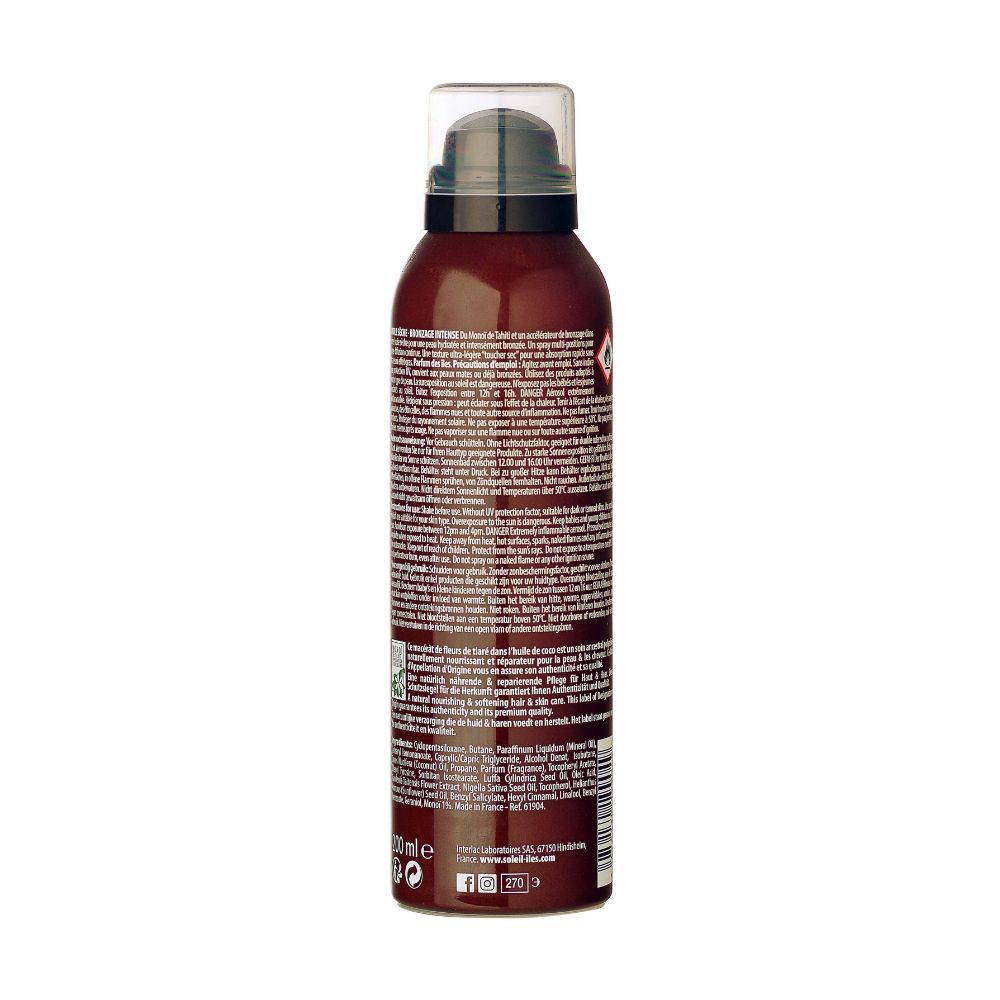 Soleil des îles Premium Bräunungsspray - intensives Bräunungsöl  SPF0