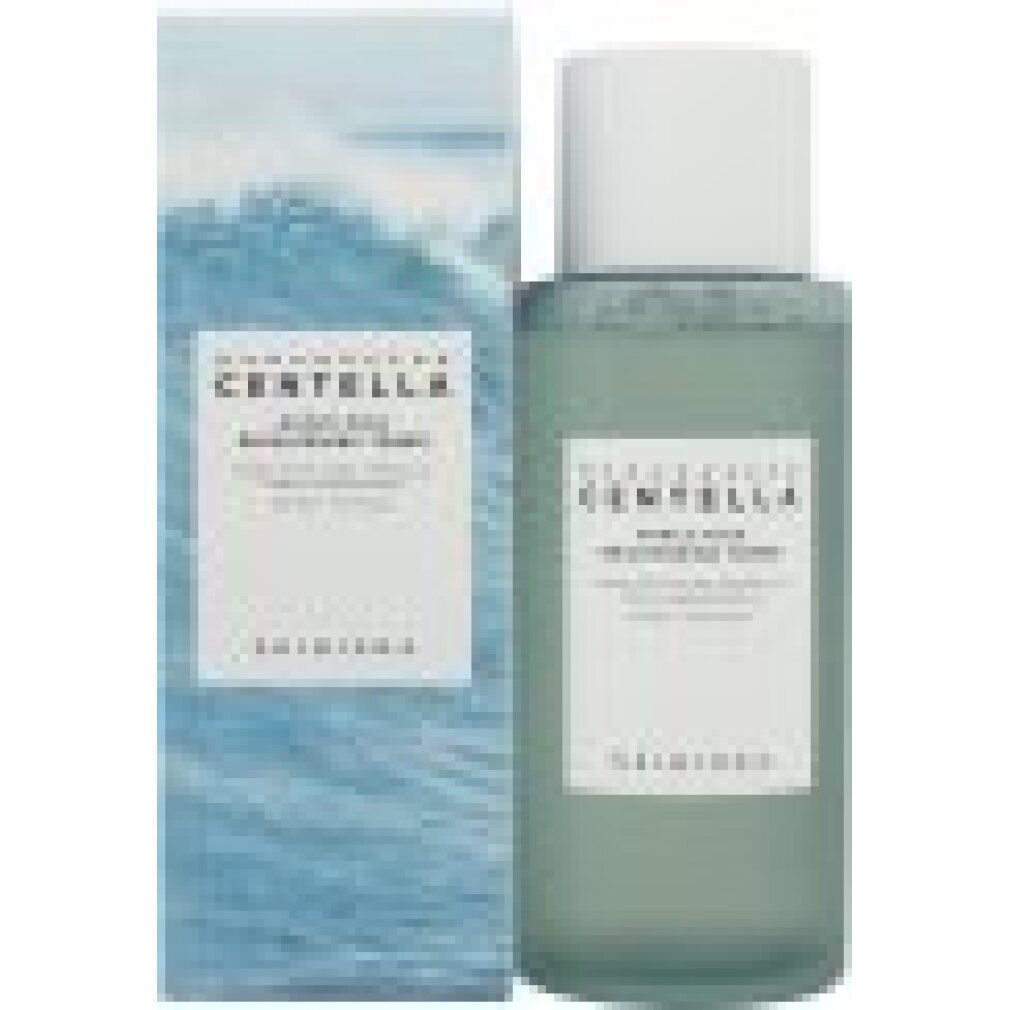 SKIN1004 Hyalu-Cica Brightening Toner und seine Verpackung mit Wellenmuster.