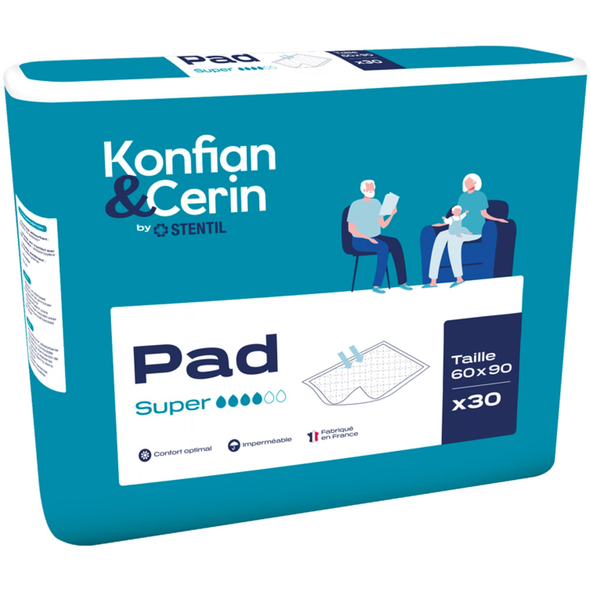 Schablone Betteinlage Pad Super 60 x 90 33x13x29 cm