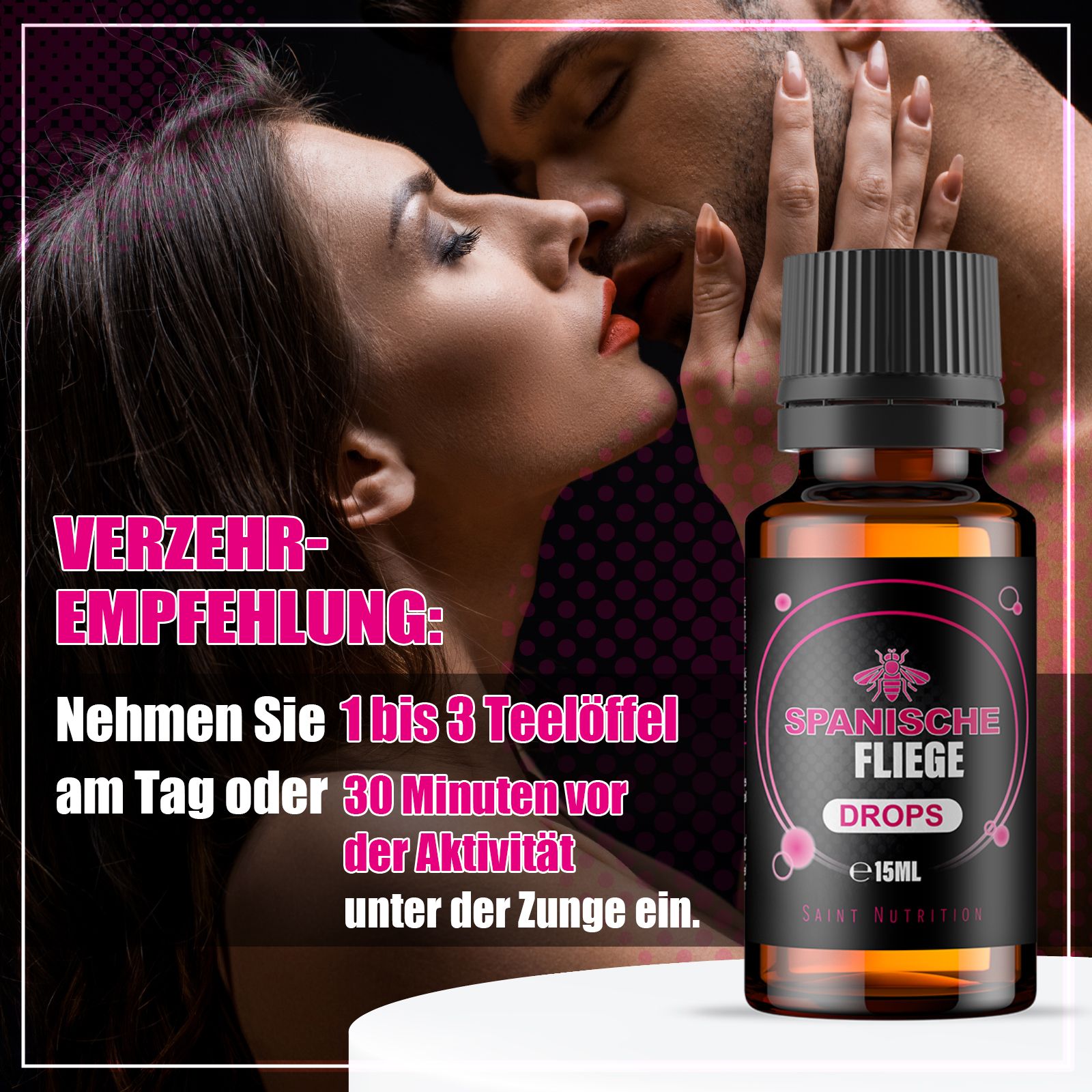 Saint Nutrition® | Spanische Fliege Drops | Luststeigerung für Frauen