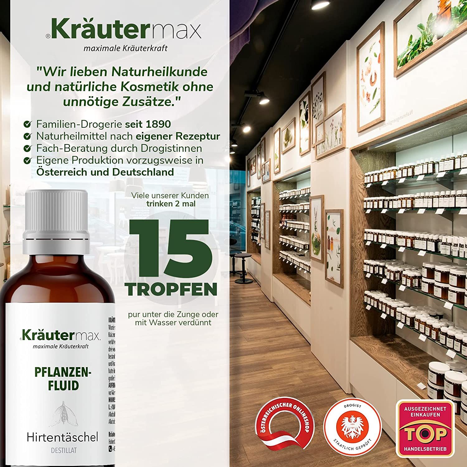 Kräutermax Pflanzenfluid Hirtentäschel Tropfen