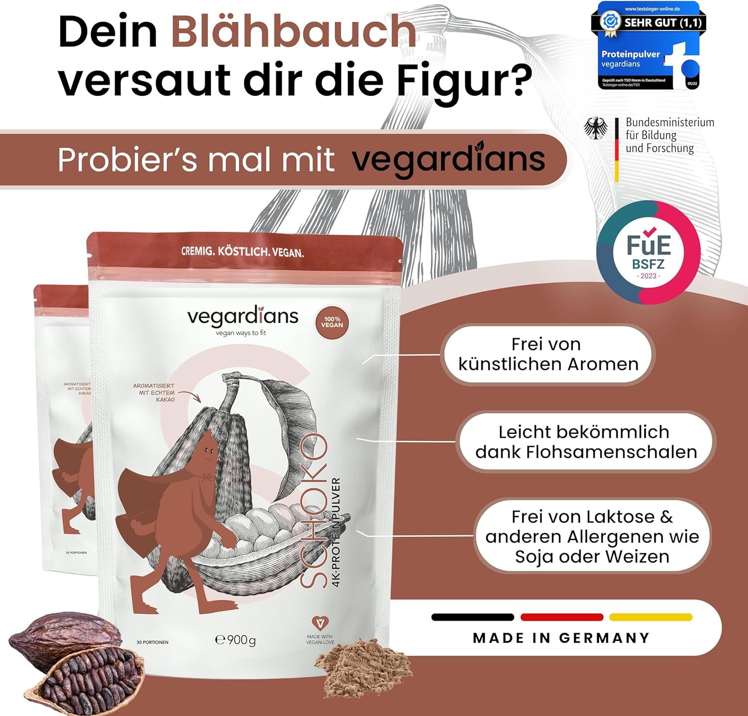 Vegardians All In Vegan Schokolade 900 G Shop Apotheke