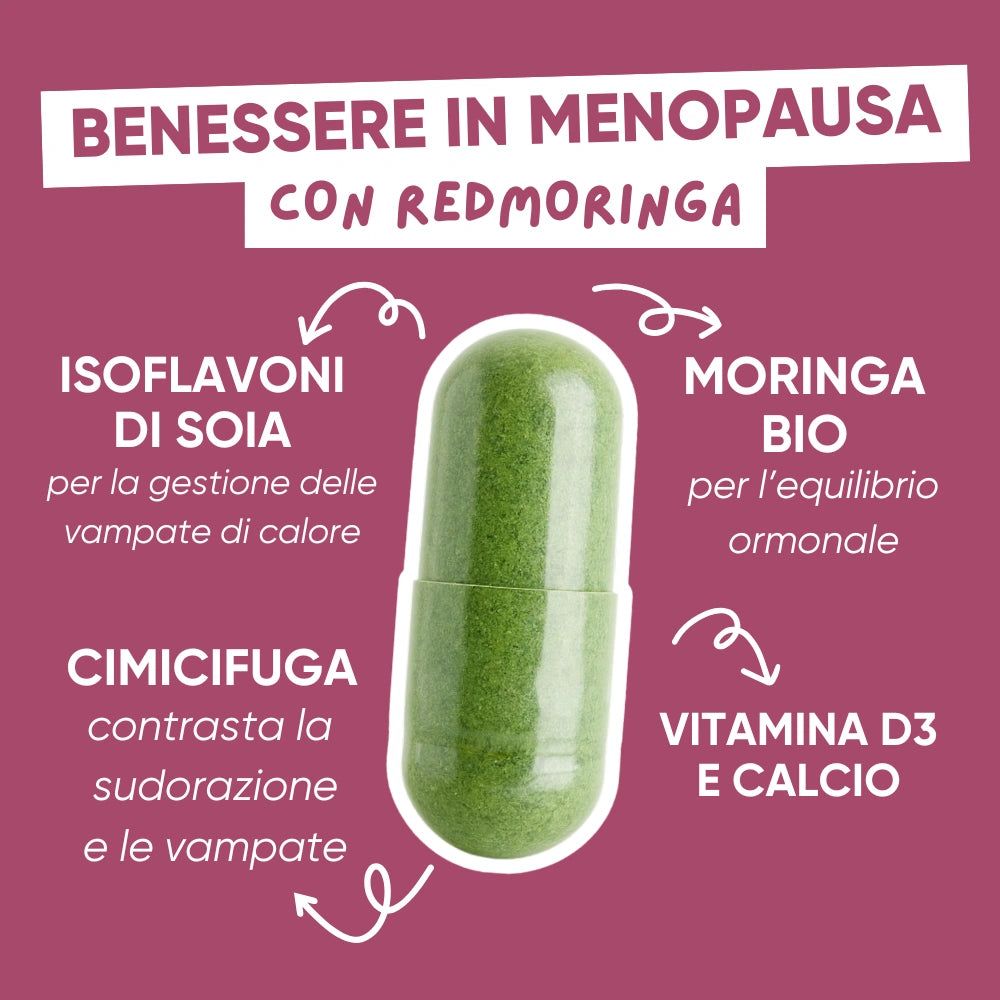 RedMoringa CIMICIFUGA, Soja-Isoflavone, Vitamine & Bio Moringa 60 Kapseln