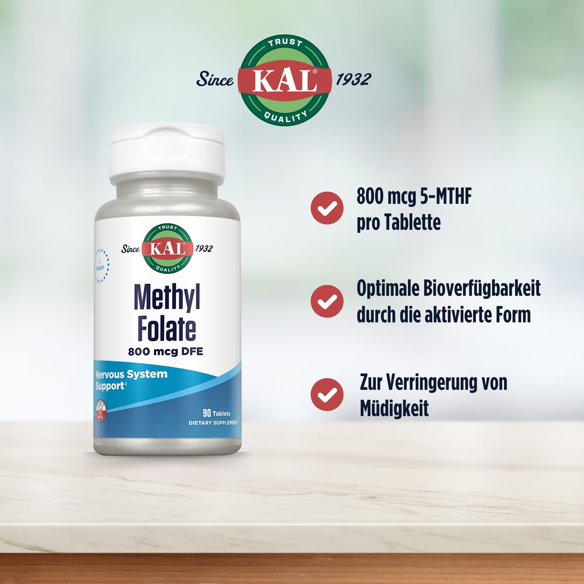 KAL Methyl Folat 800 mcg (Ultra Folate)
