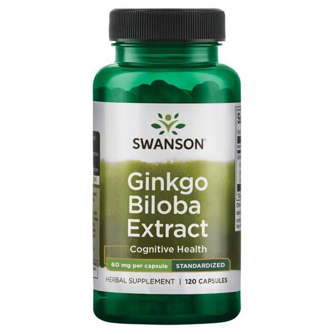 Swanson Ginkgo Biloba Extrakt 60 mg 120 Pc