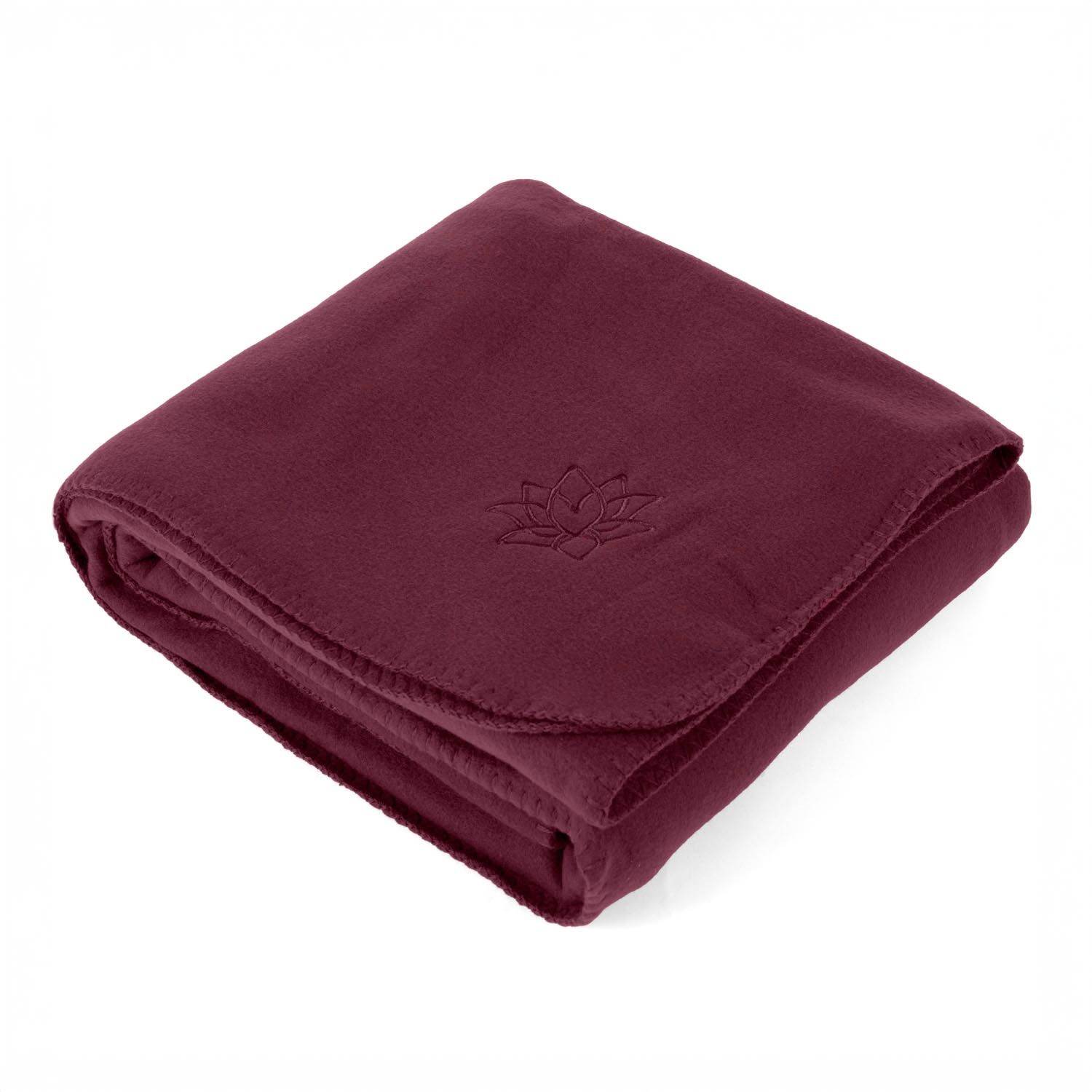 Yogadecke Asana Blanket, Fleece, bordeaux