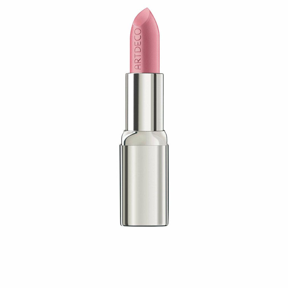 Hellrosa Lippenstift mit silberner Hülse. Der Lippenstift trägt den Schriftzug ARTDECO.