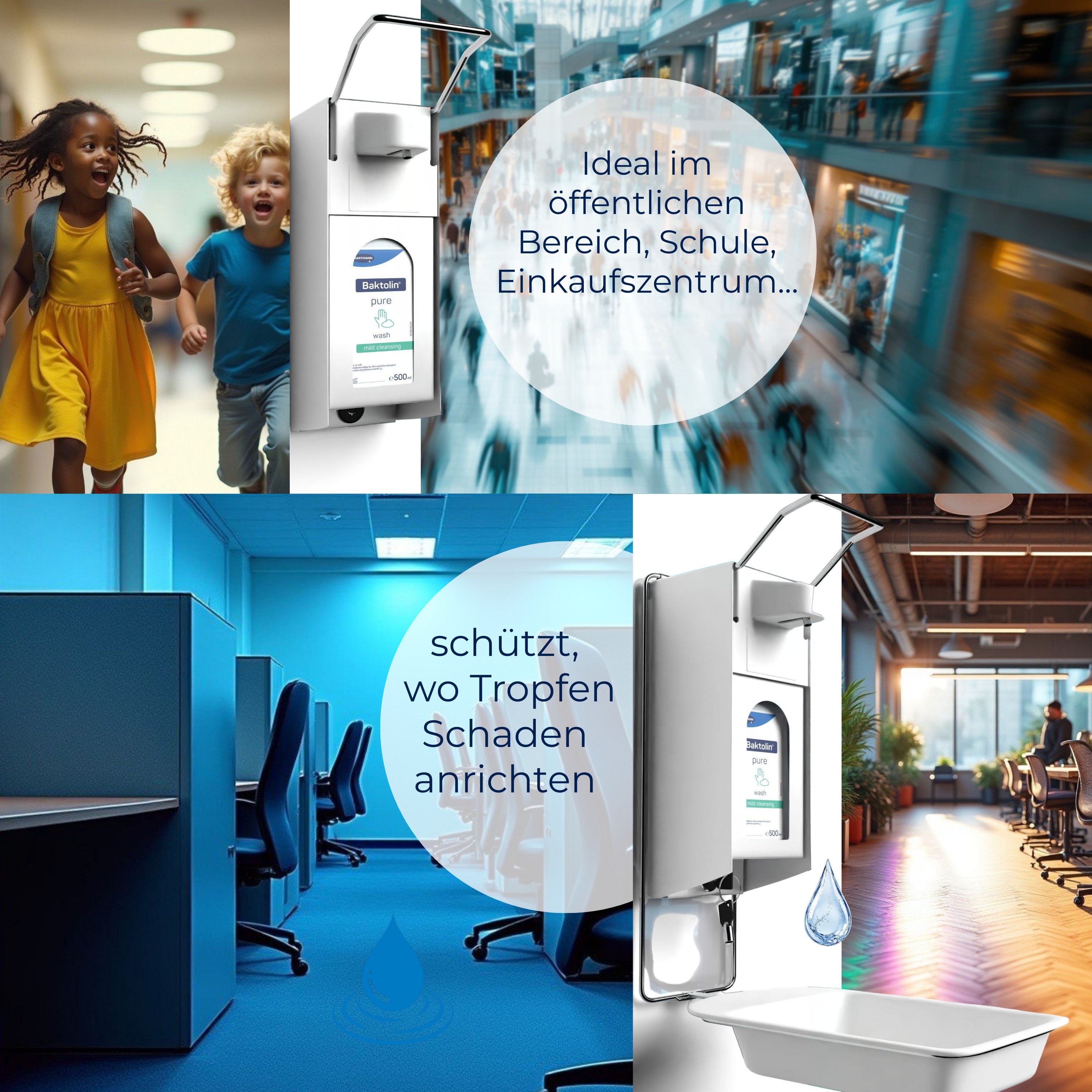 Horn Medical Wandspender inkl. Baktolin pure wash Komplett-Set