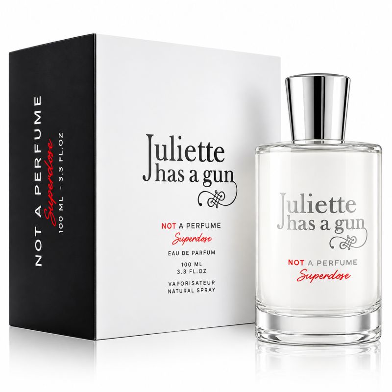 Juliette Has A Gun Not A Perfume Superdose Eau de Parfum 100ml Flakon und Verpackung.