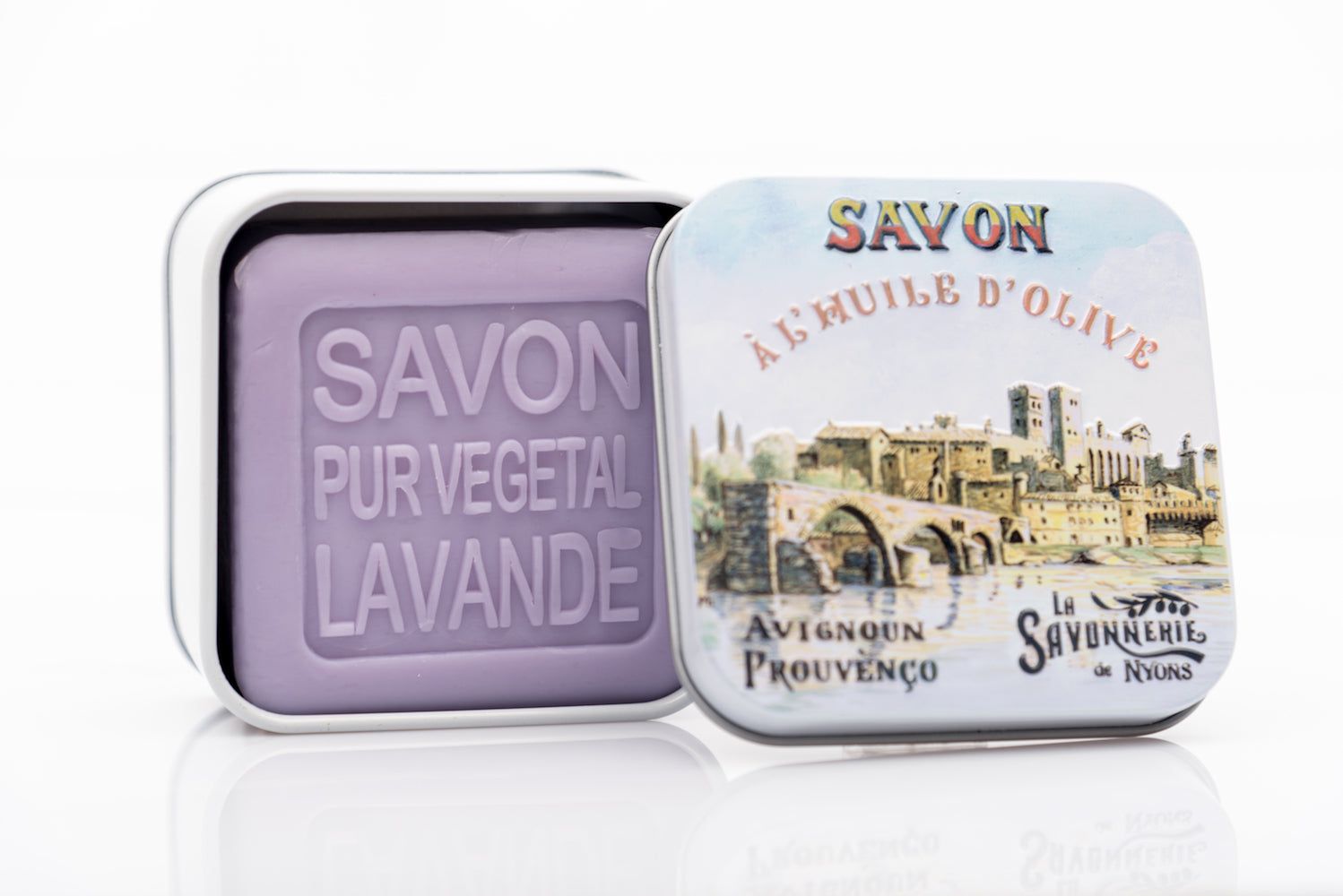 La Savonnerie de Nyons - Metallbox mit Seife 'Pont d'Avignon' 155 g