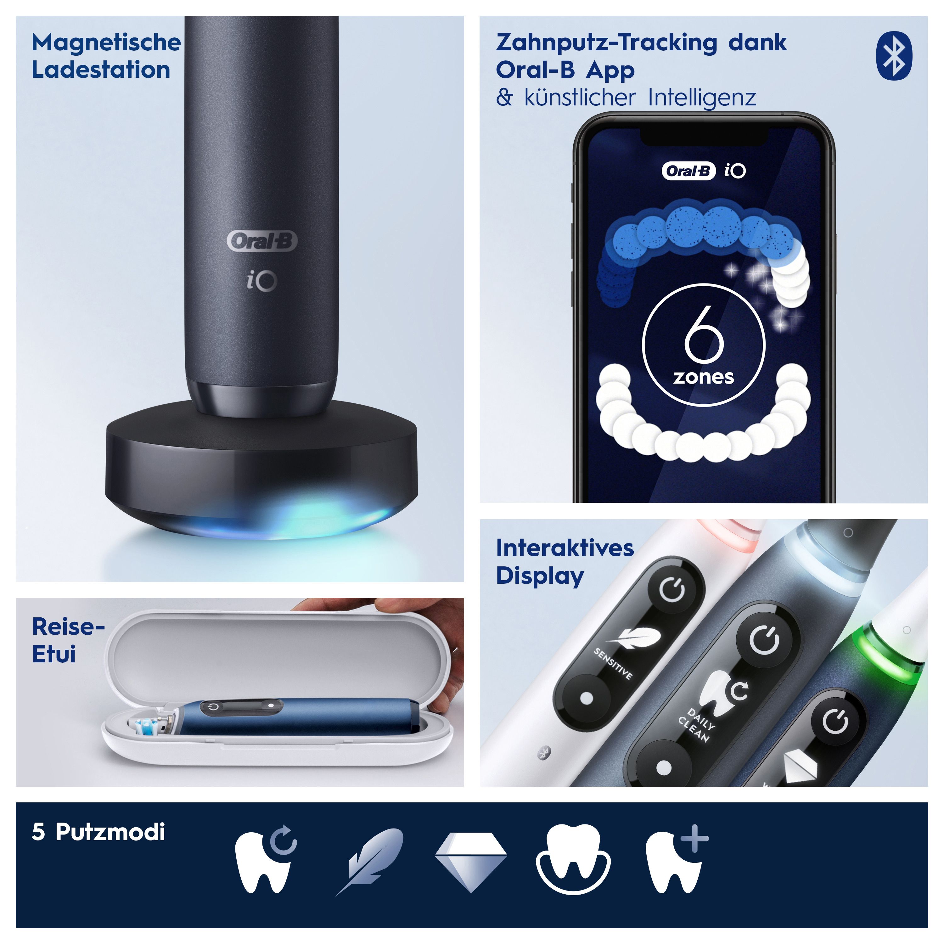 Oral-B - Elektrische Zahnbürste "iO Series 7 + Reiseetui" in White Alabaster
