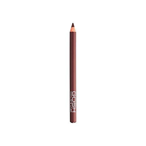 Gosh Kohl Eyeliner in Braun. Spitzer Bleistift mit silbernem Schriftzug.
