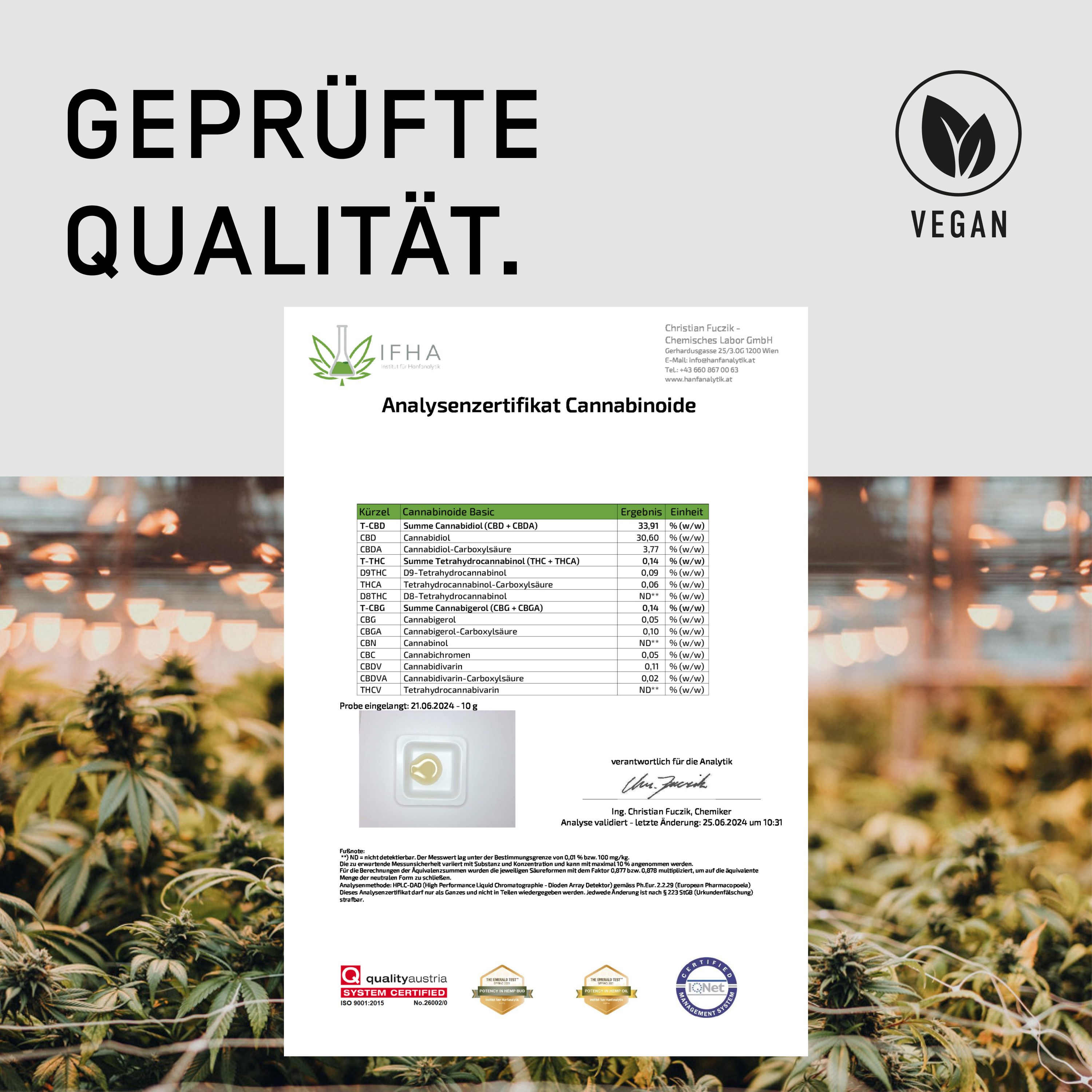 ORGANIC ELEMENTS Vollspektrum CBD-Öl 30% PURE