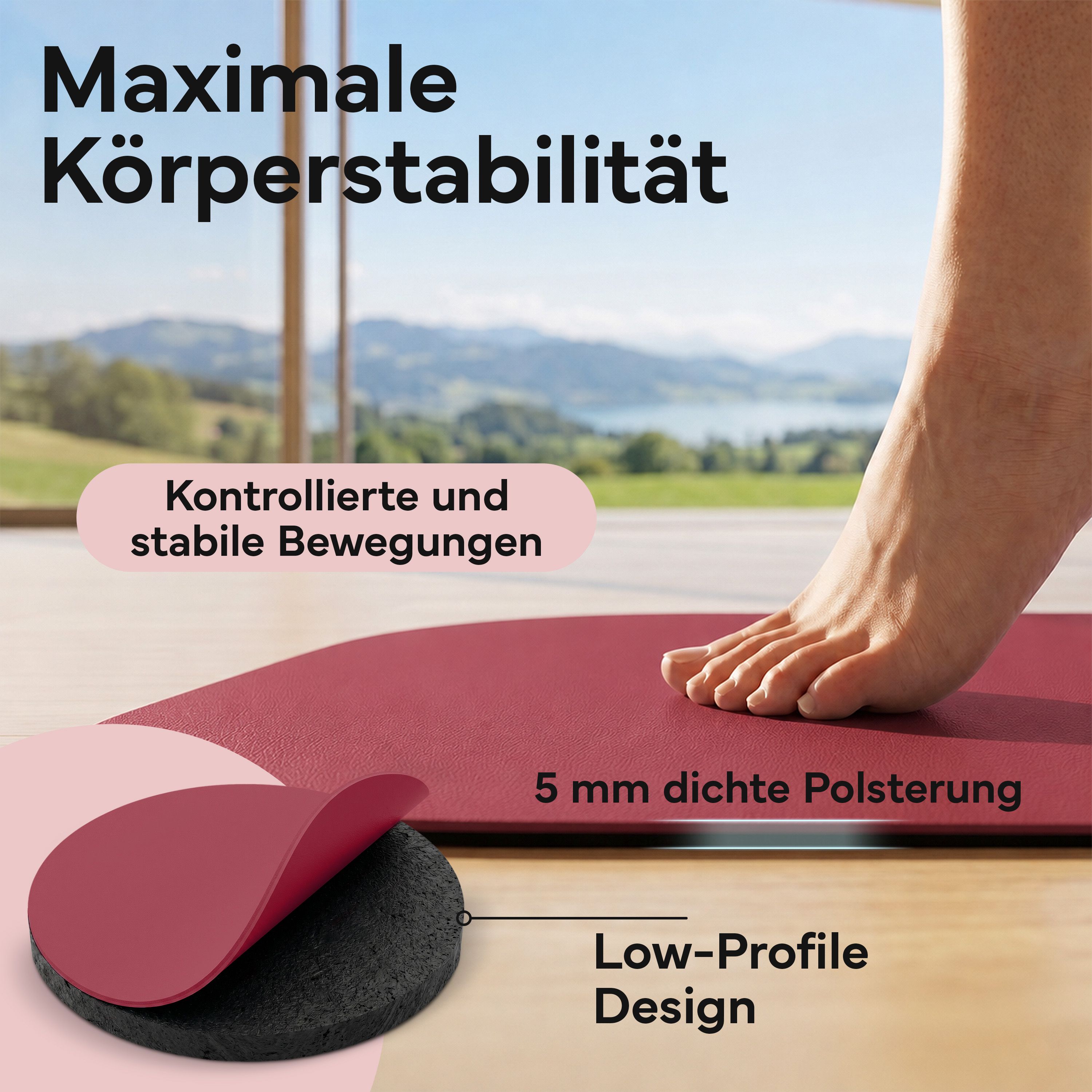 NEOLYMP Pilates-Yogamatte rutschfest