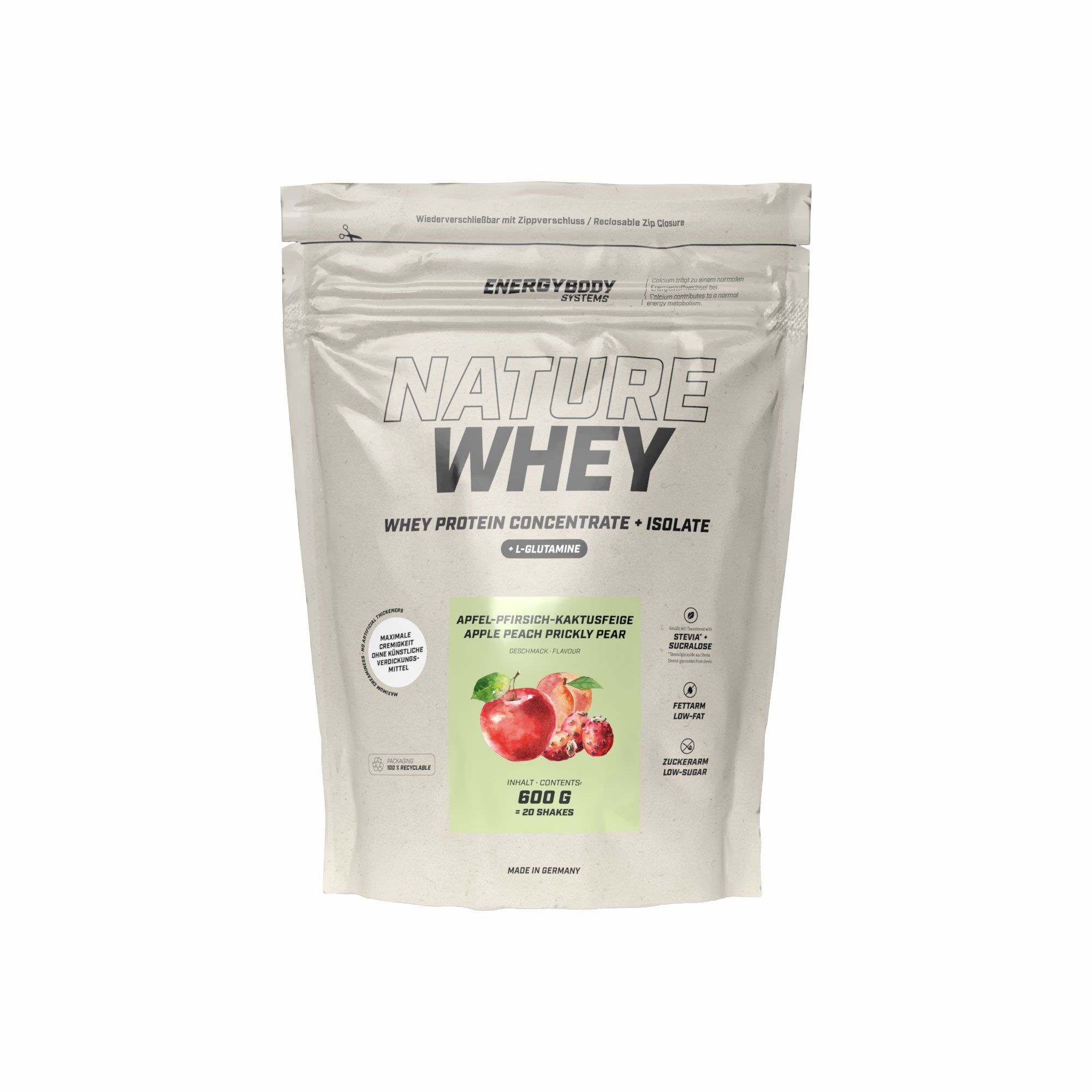 Energybody Systems Nature Whey Protein Apfel-Pfirsich-Kaktusfeige