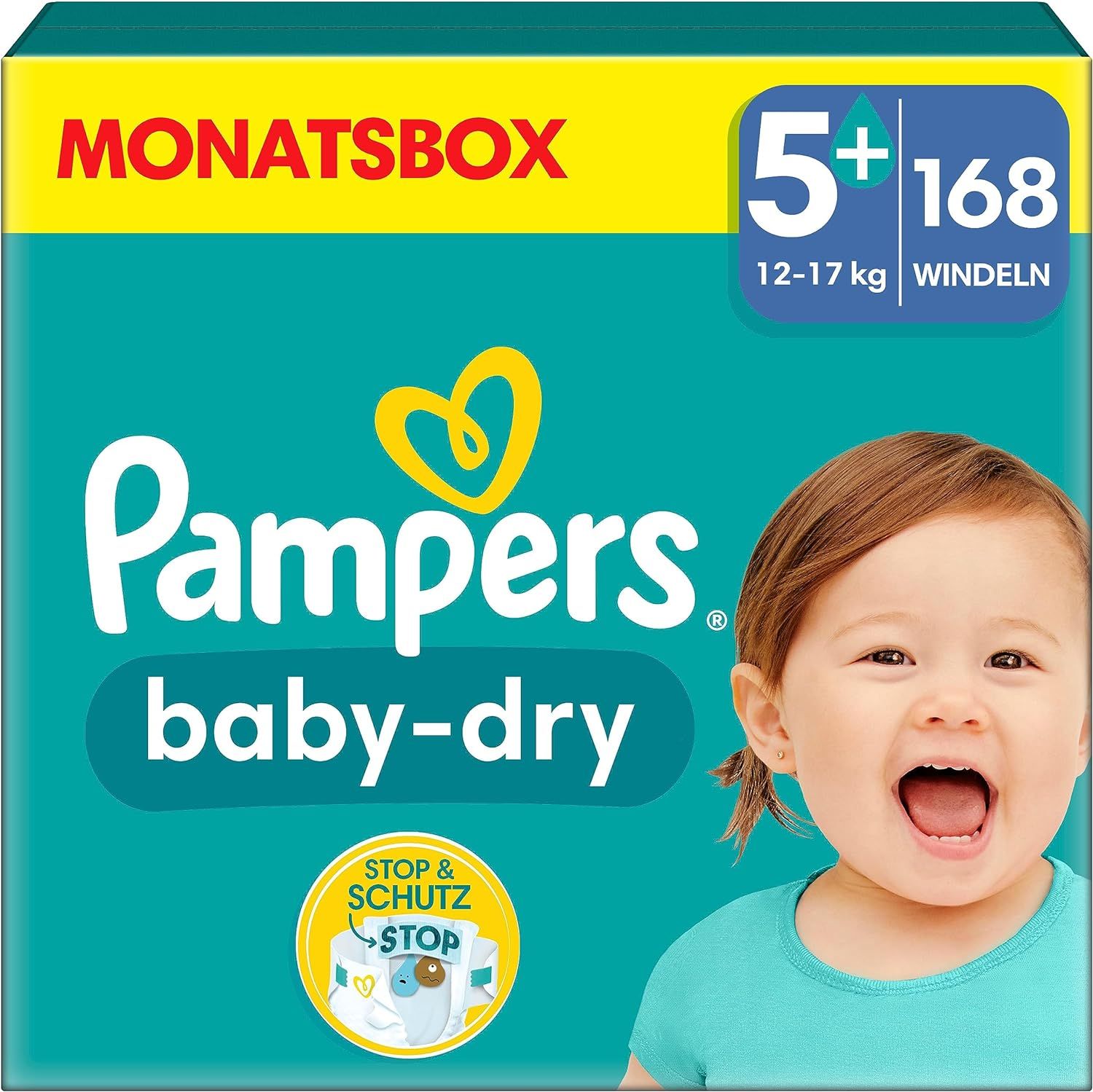 Pampers Windeln Größe 5+ (12-17kg) Baby-Dry