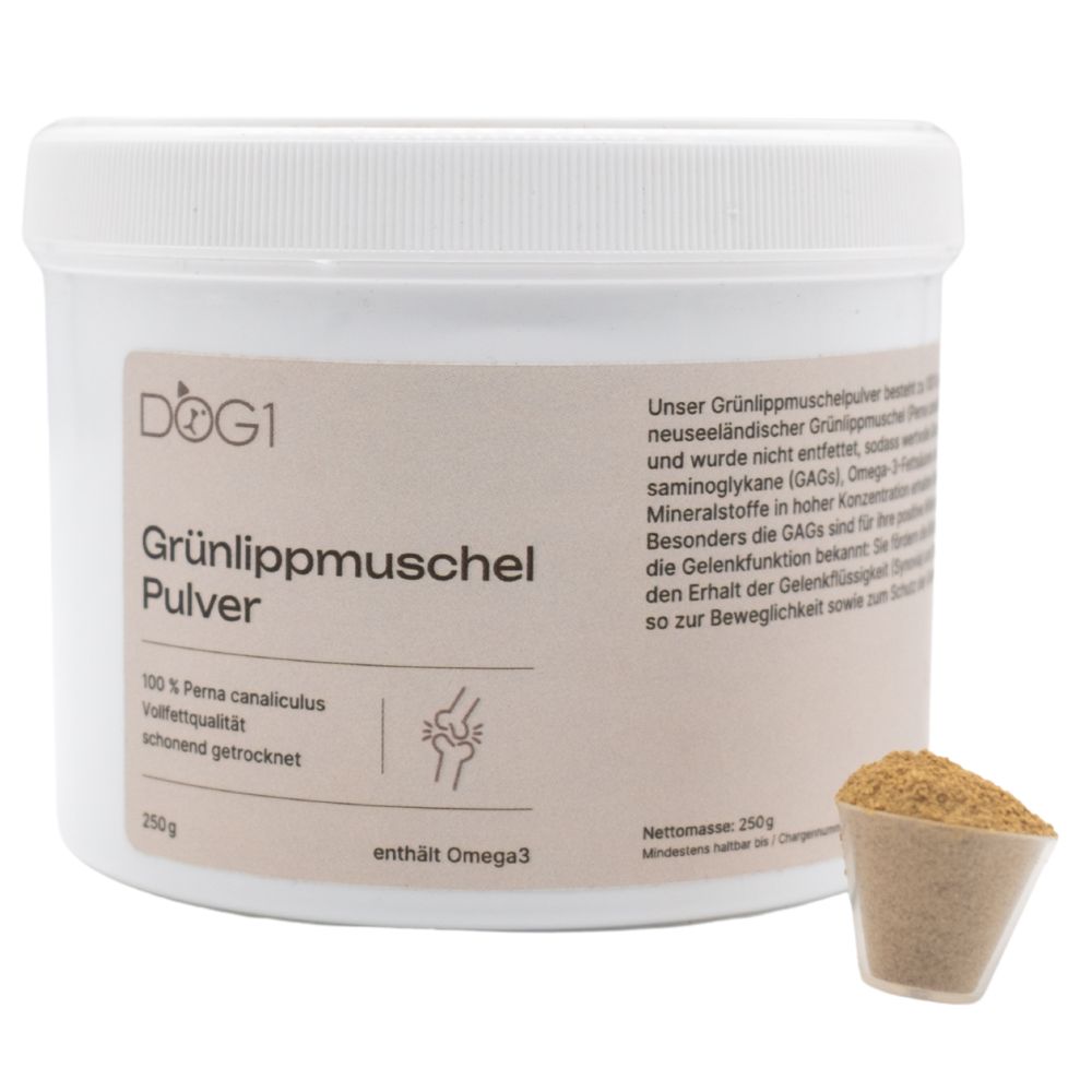 DOG1 Grünlippmuschelpulver Vollfett für Hunde