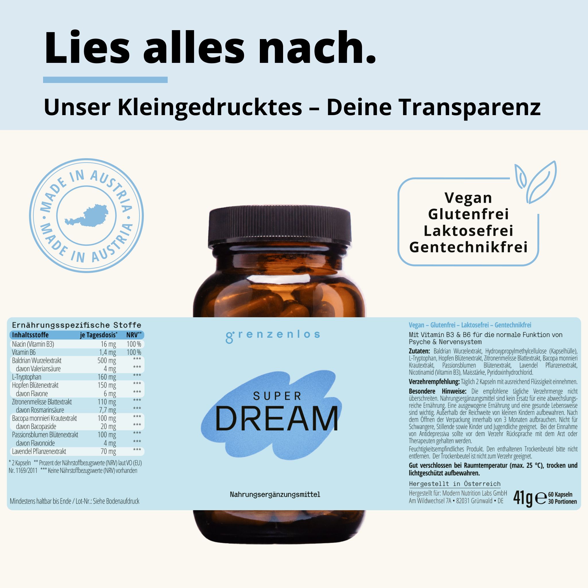 grenzenlos® SUPER DREAM Schlaf Komplex Angebot