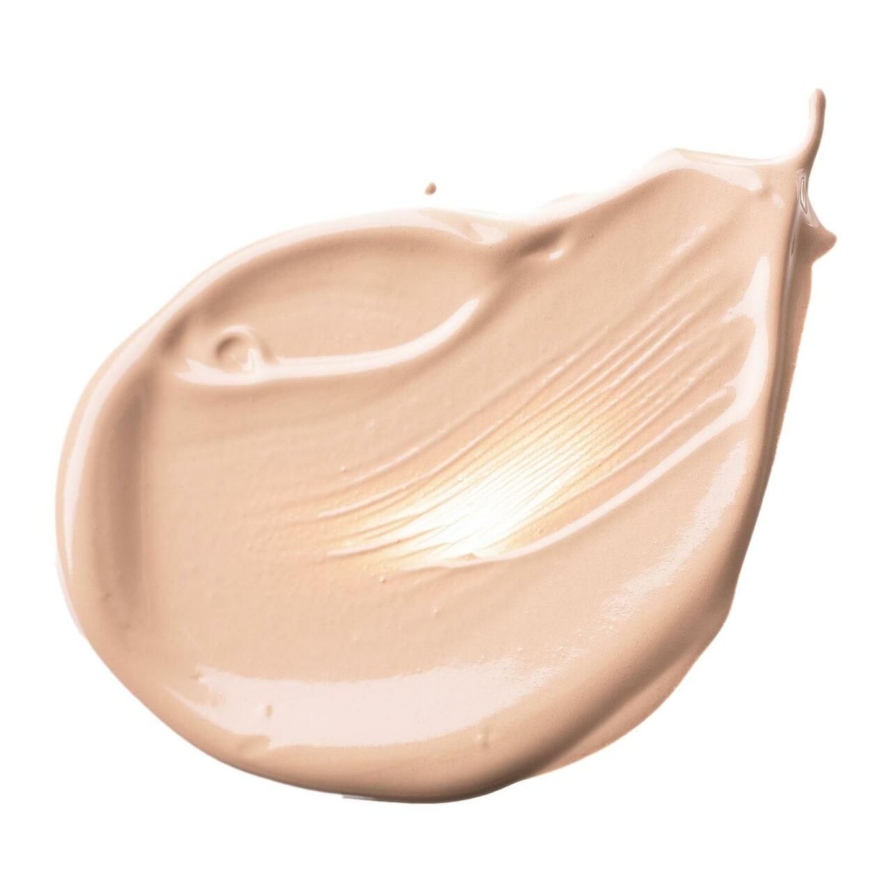 Beigefarbener Creme-Klecks mit glänzender Oberfläche.