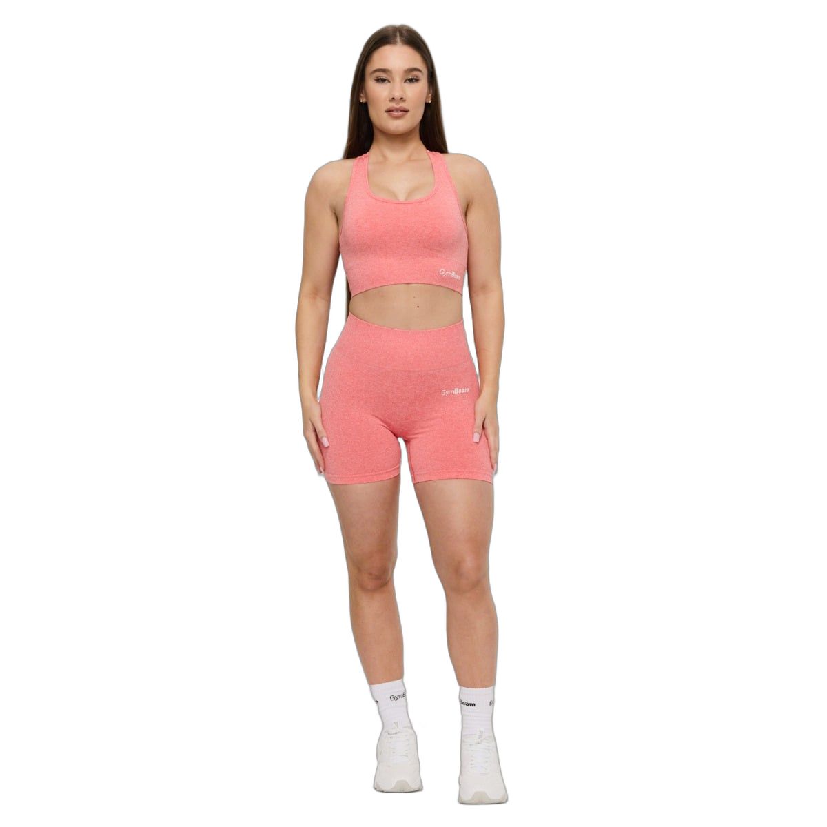 GymBeam Shorts Damen slim mit Gummizug Coral
