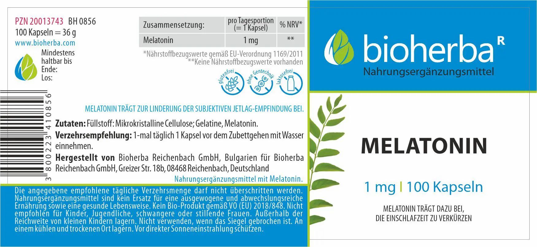 Bioherba Melatonin Kapseln