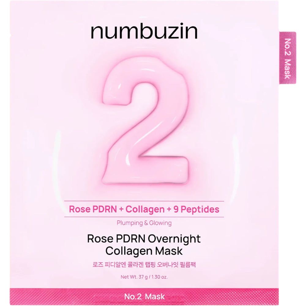 Numbuzin Nr.2 Rose Pdrn Overnight Collagen Hydrogel-Maske 1 St Maske