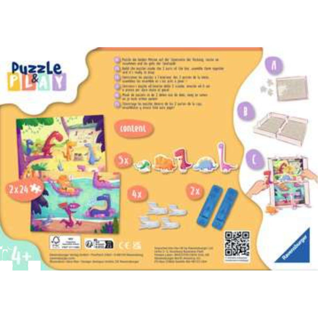 ravensburger Puzzle&Play: Dinosaurier 2x24 Teile