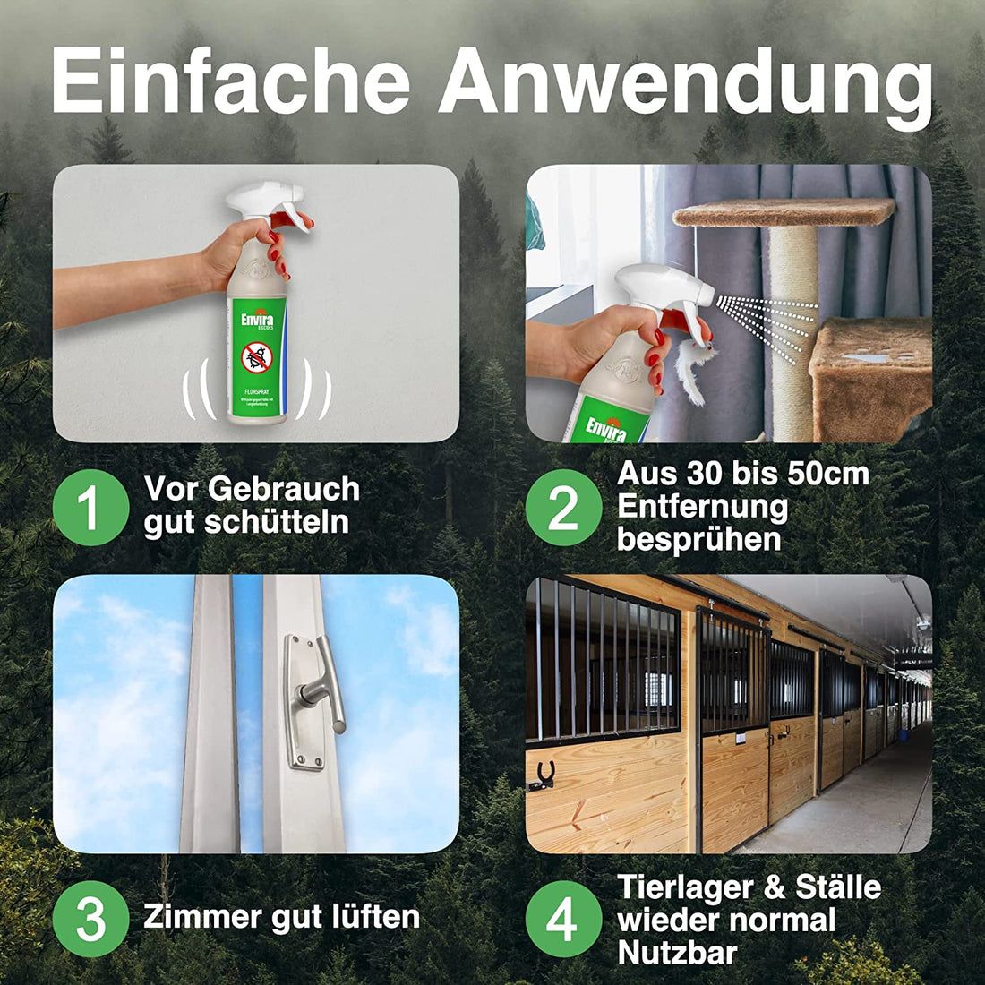 Envira Floh Abwehrspray mit Nachfüllpack